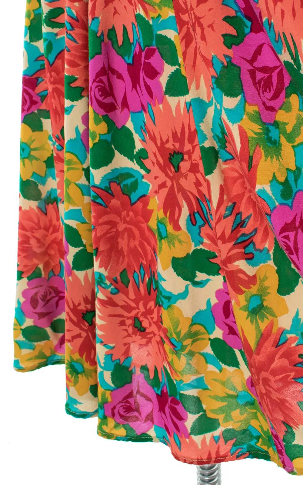 $65 DRESS SALE /// 1990s Floral Rayon Sundress | small/medium