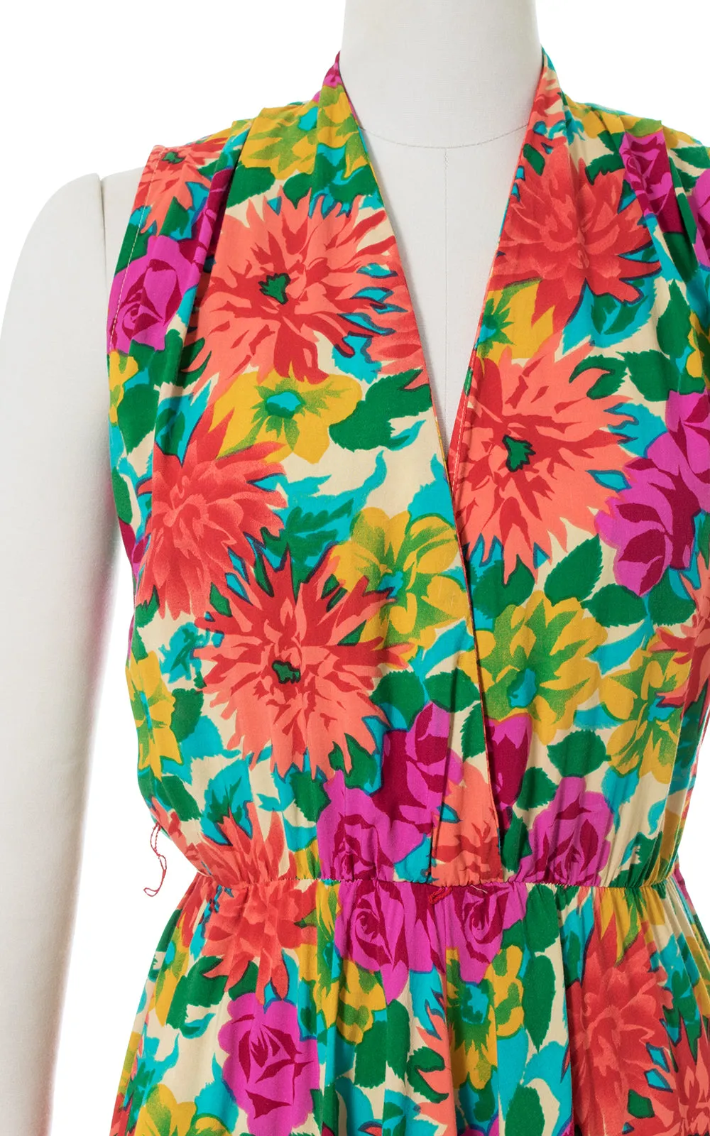 $65 DRESS SALE /// 1990s Floral Rayon Sundress | small/medium