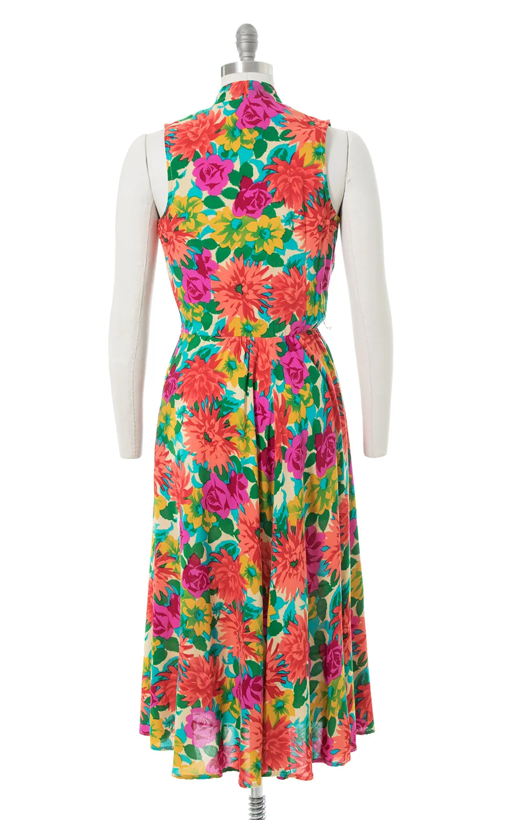 $65 DRESS SALE /// 1990s Floral Rayon Sundress | small/medium