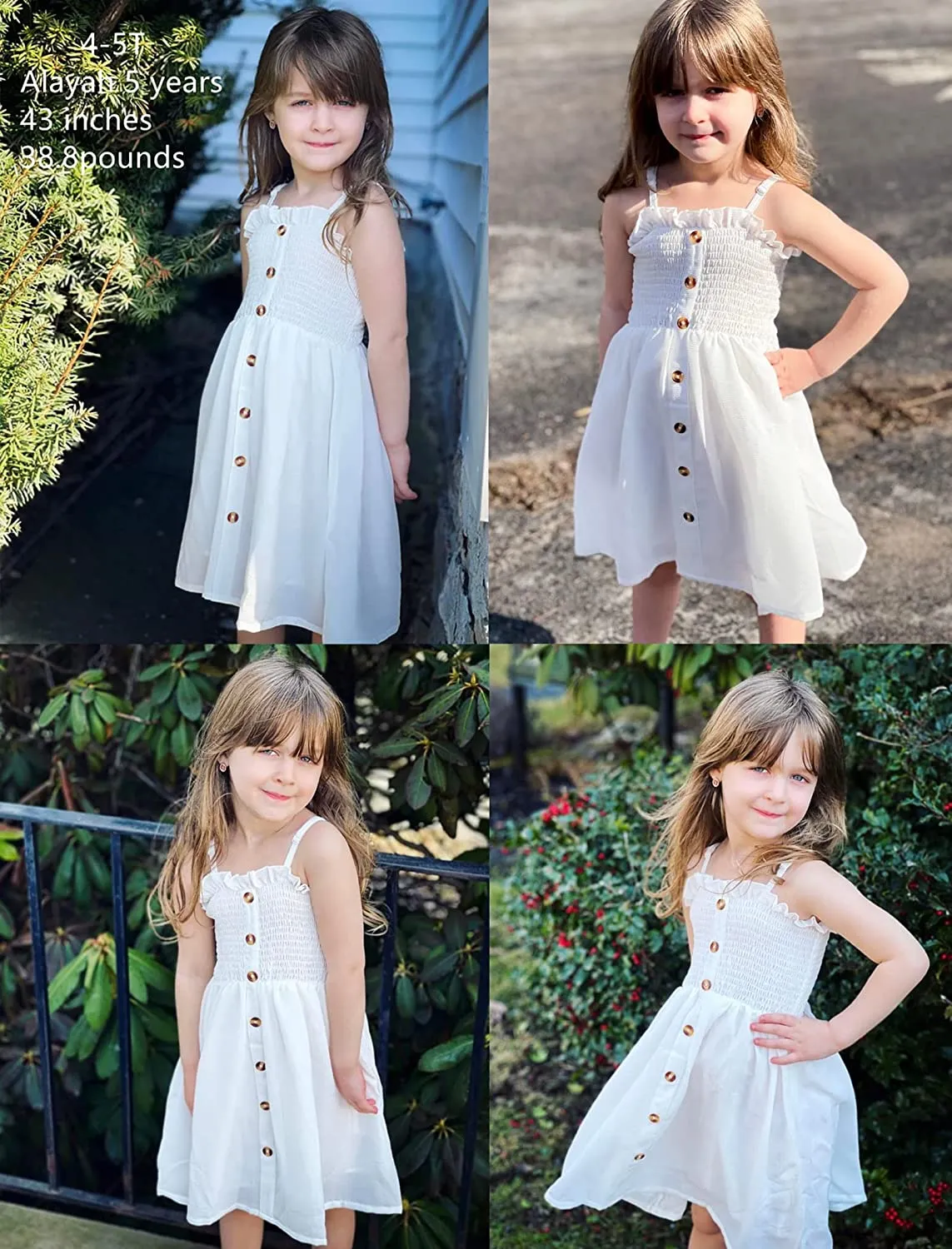 Arshiner Girl's Summer Sleeveless Casual Sundress