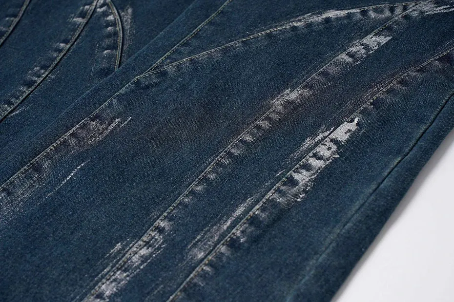 'Artisan' Heavy-Duty Patched Denim Jeans