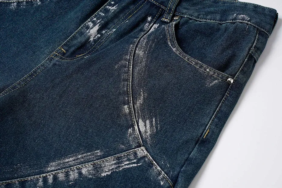 'Artisan' Heavy-Duty Patched Denim Jeans