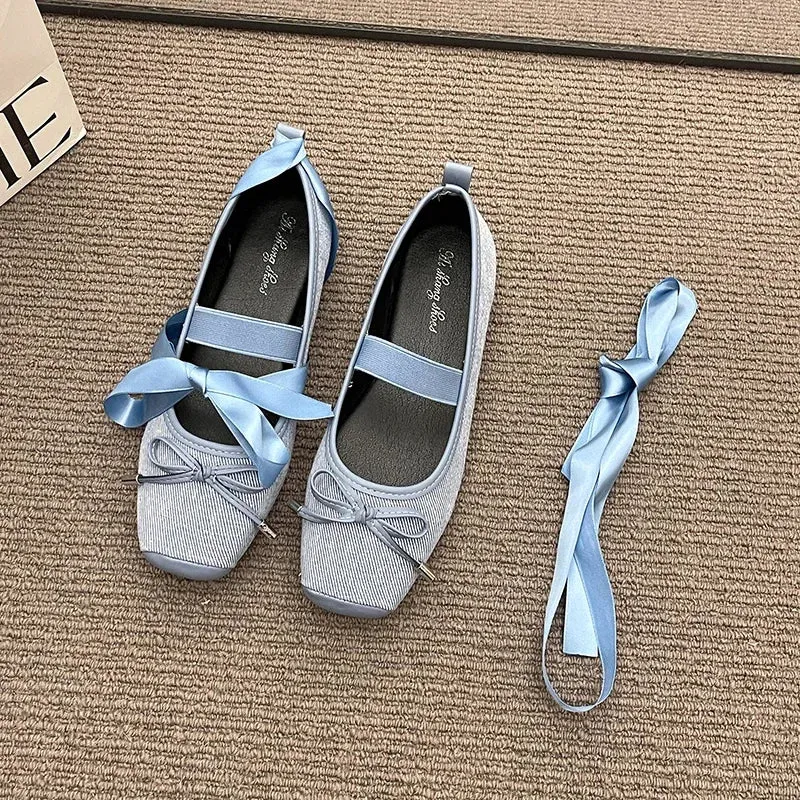 binfenxie 2024 Spring Women Ballet Flats Fashion Elegant Cross Strap Shoes Ladies Comfort Street Style Soft Sole Ballerinas Shoes