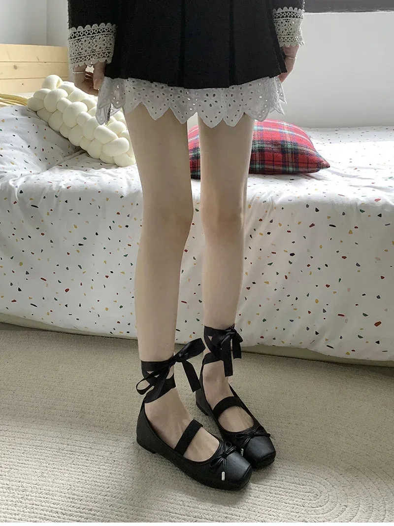 binfenxie 2024 Spring Women Ballet Flats Fashion Elegant Cross Strap Shoes Ladies Comfort Street Style Soft Sole Ballerinas Shoes