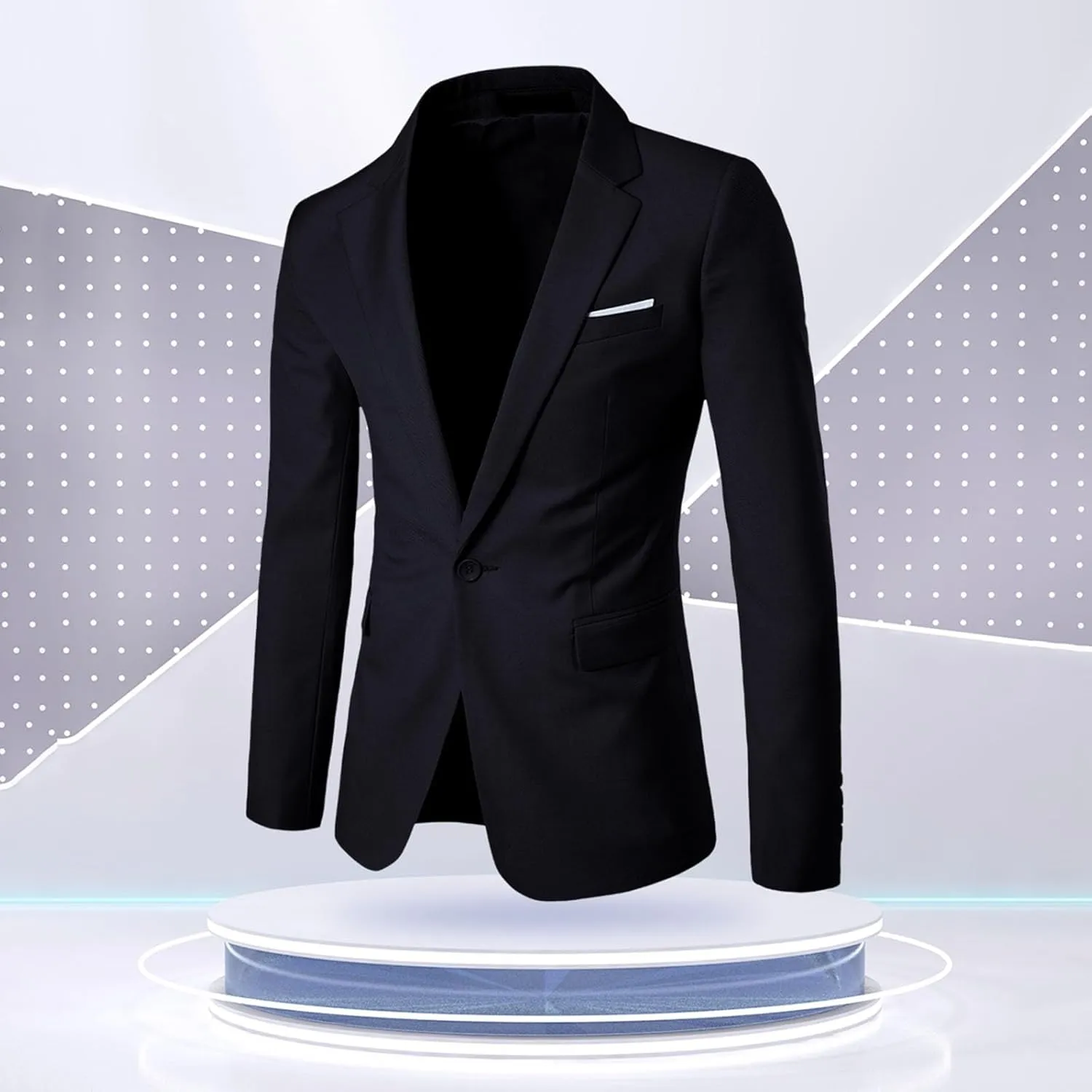 Black Suits For Men Slim Fit One Button Suit Coat Jacket Tops Men Fashion Jackets For Men Men Windbreaker Jacket