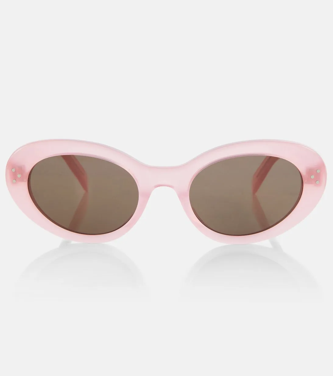 Bold 3 Dots Celine Oval Sunglasses, Pink
