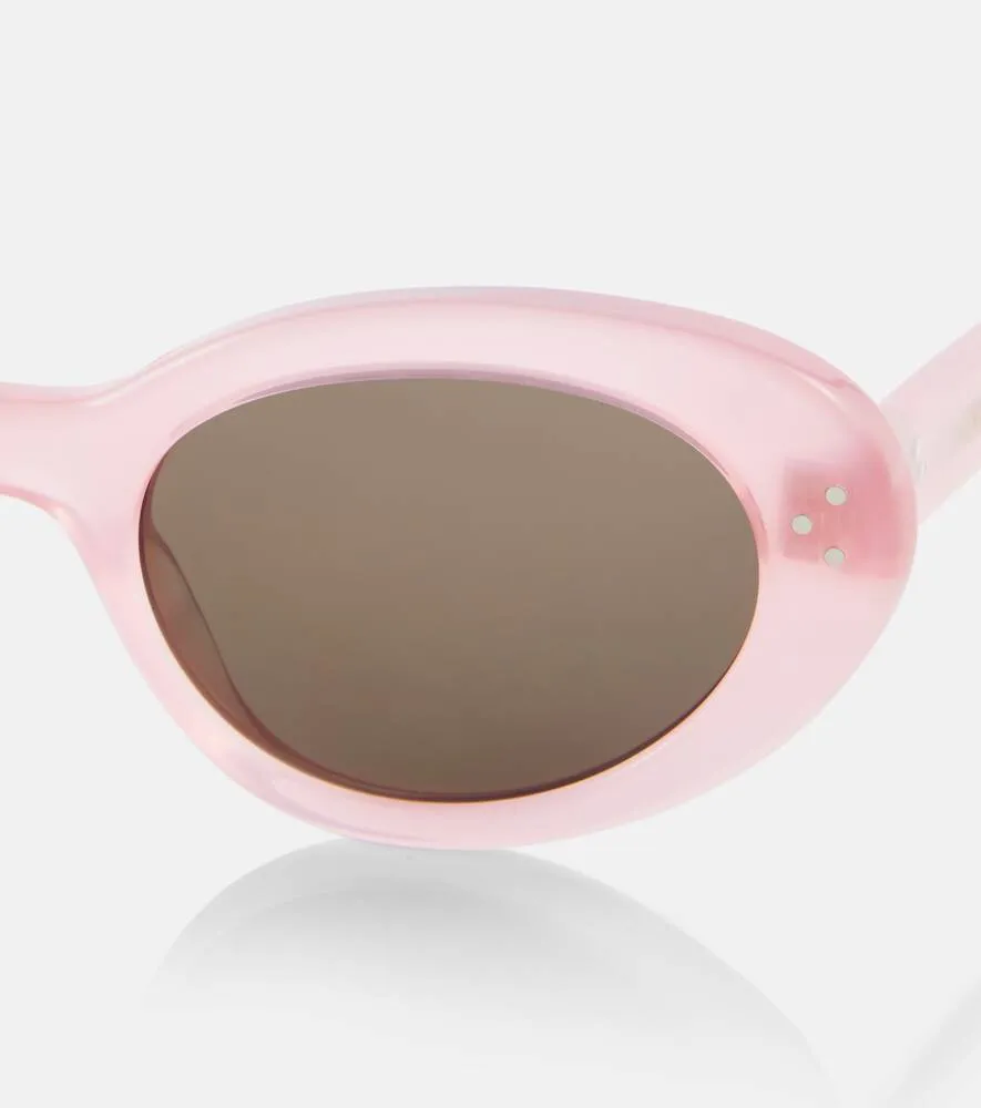 Bold 3 Dots Celine Oval Sunglasses, Pink