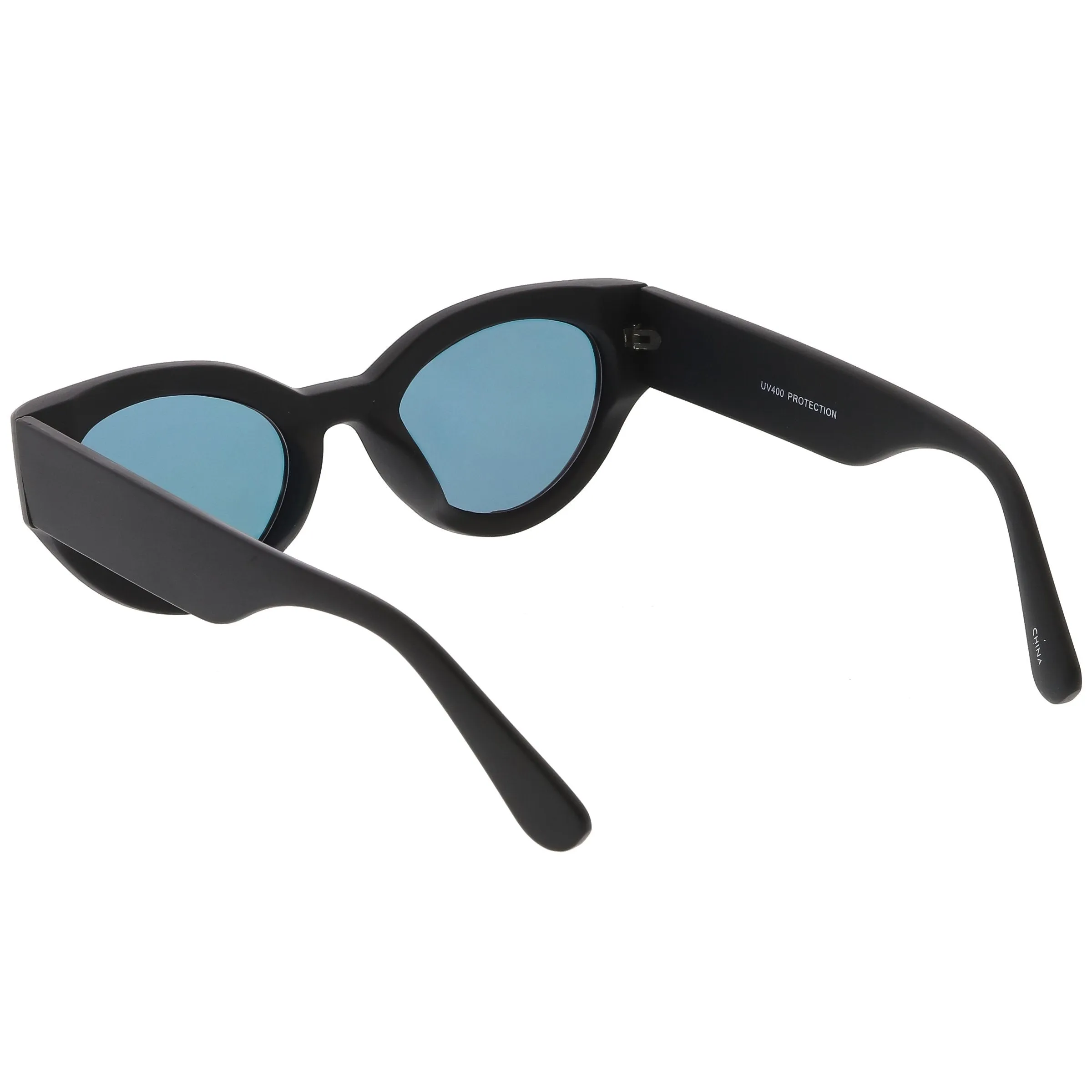 Bold Retro Fashion Oval Mirrored Flat Lens Sunglasses C544