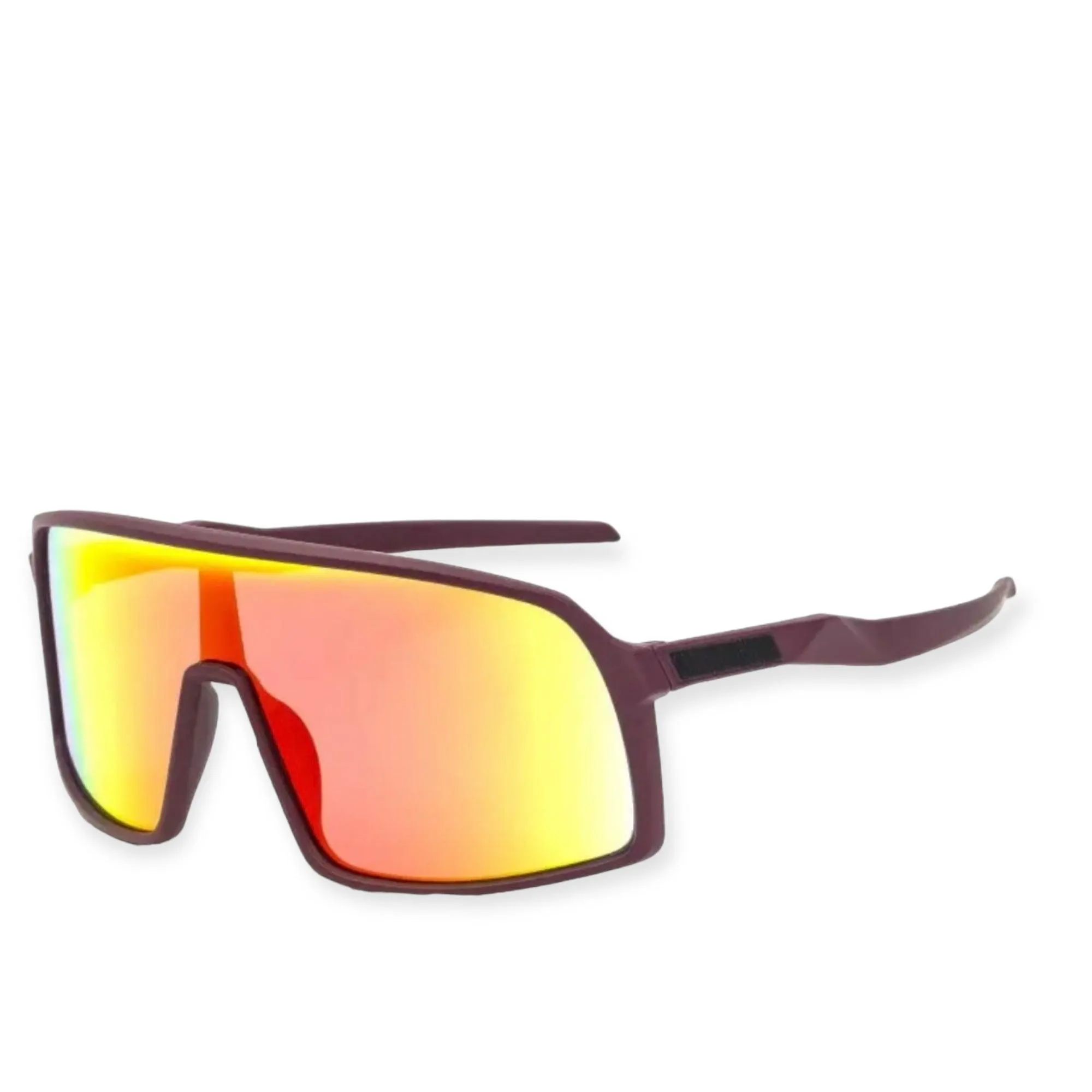 Bold Wrap Around Mirror Sunglasses