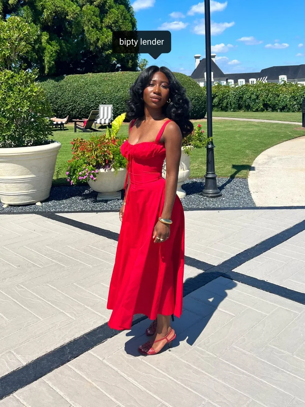 Carmen Red Rose Bustier Sundress