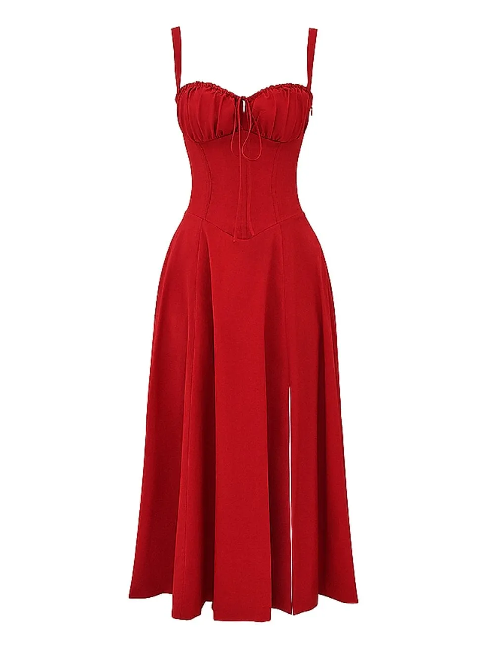 Carmen Red Rose Bustier Sundress