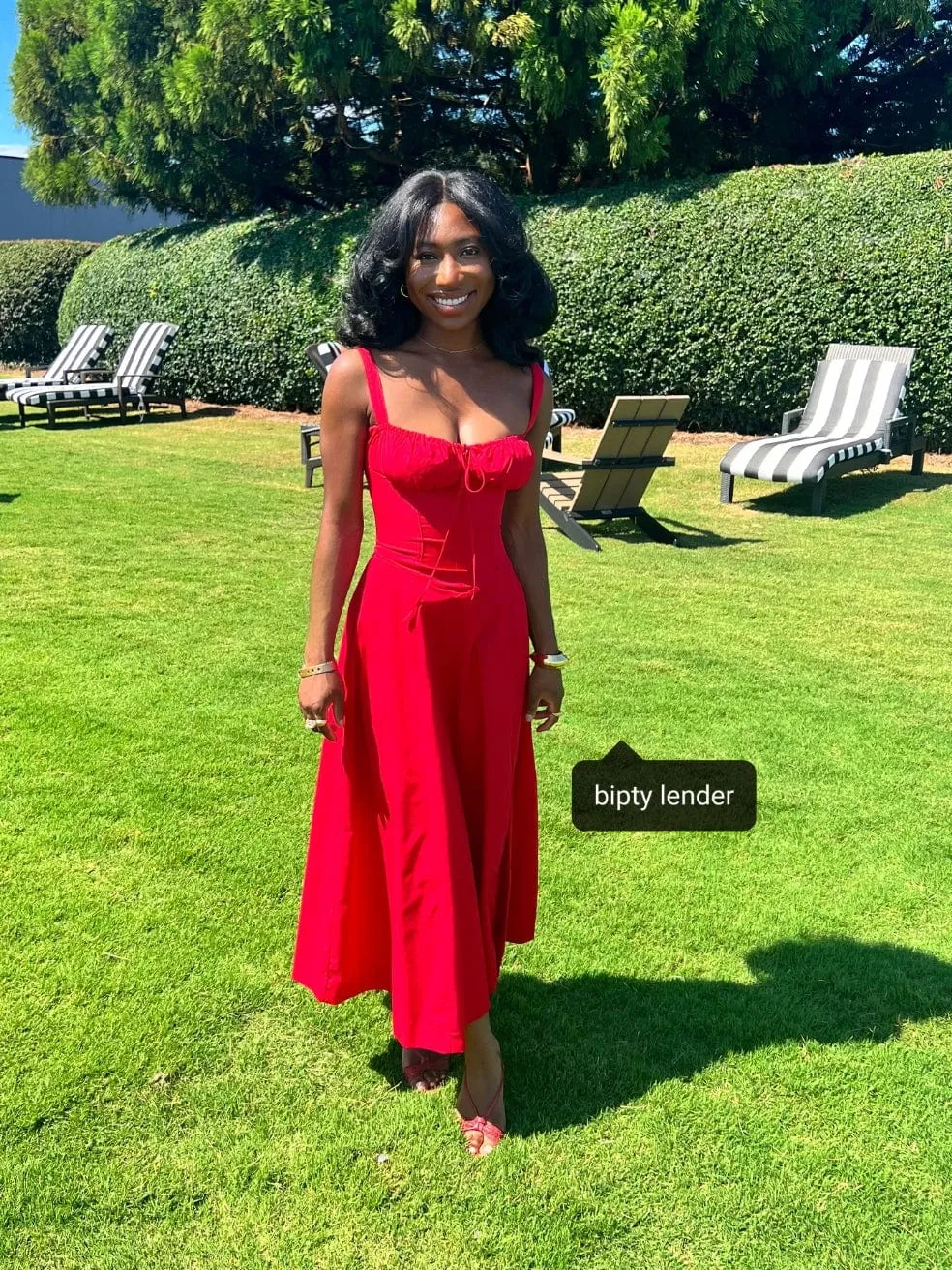 Carmen Red Rose Bustier Sundress