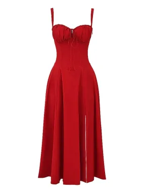 Carmen Red Rose Bustier Sundress