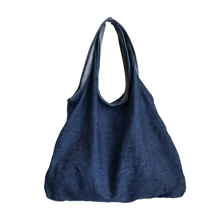 Casual large-capacity one-shoulder denim bag