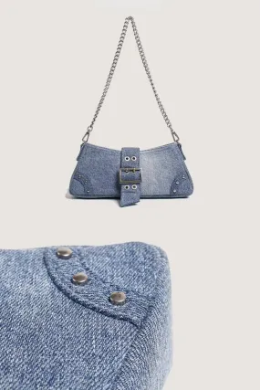 Denim Baguette Bag Blue Small Bag