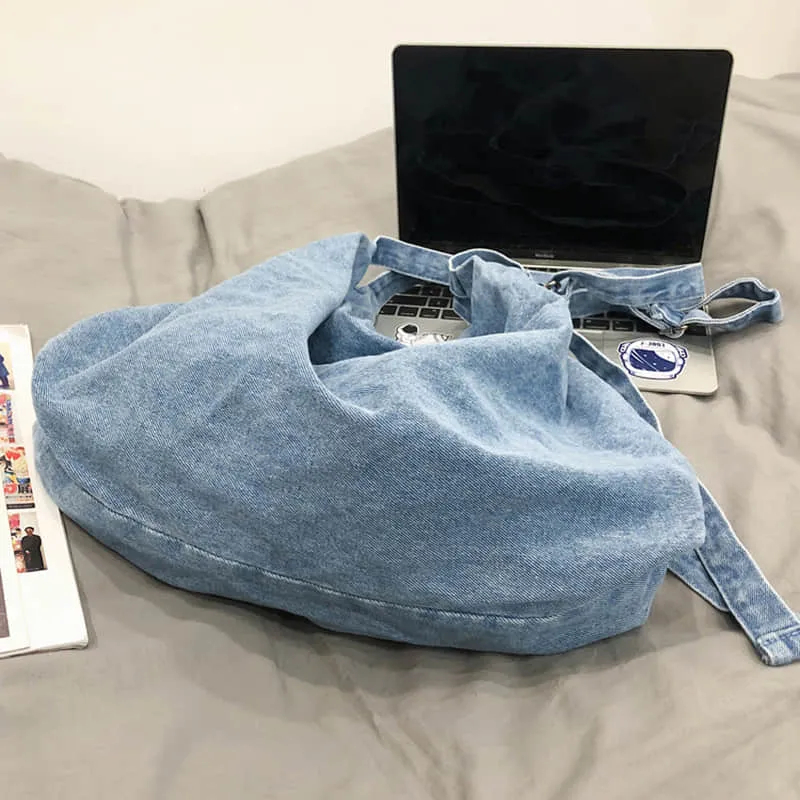 Denim crossbody bag canvas shoulder bag