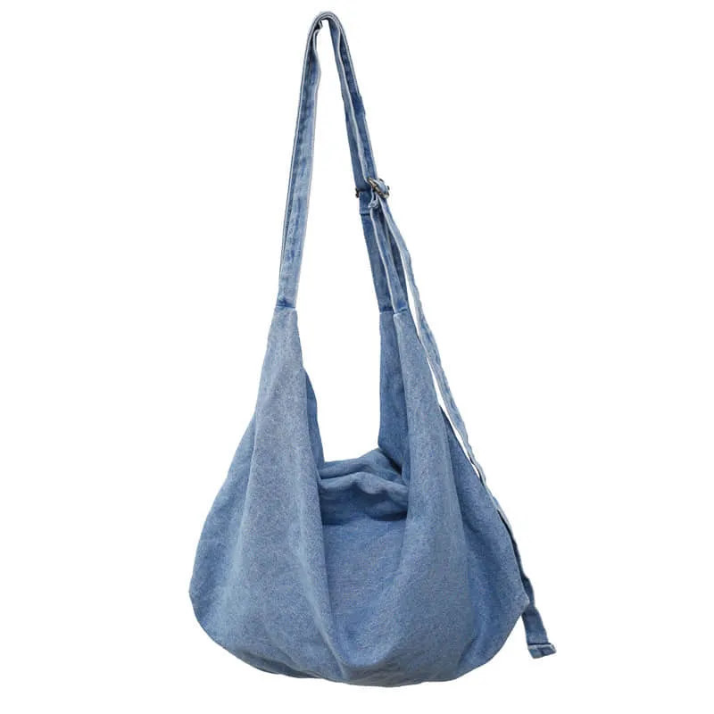 Denim crossbody bag canvas shoulder bag