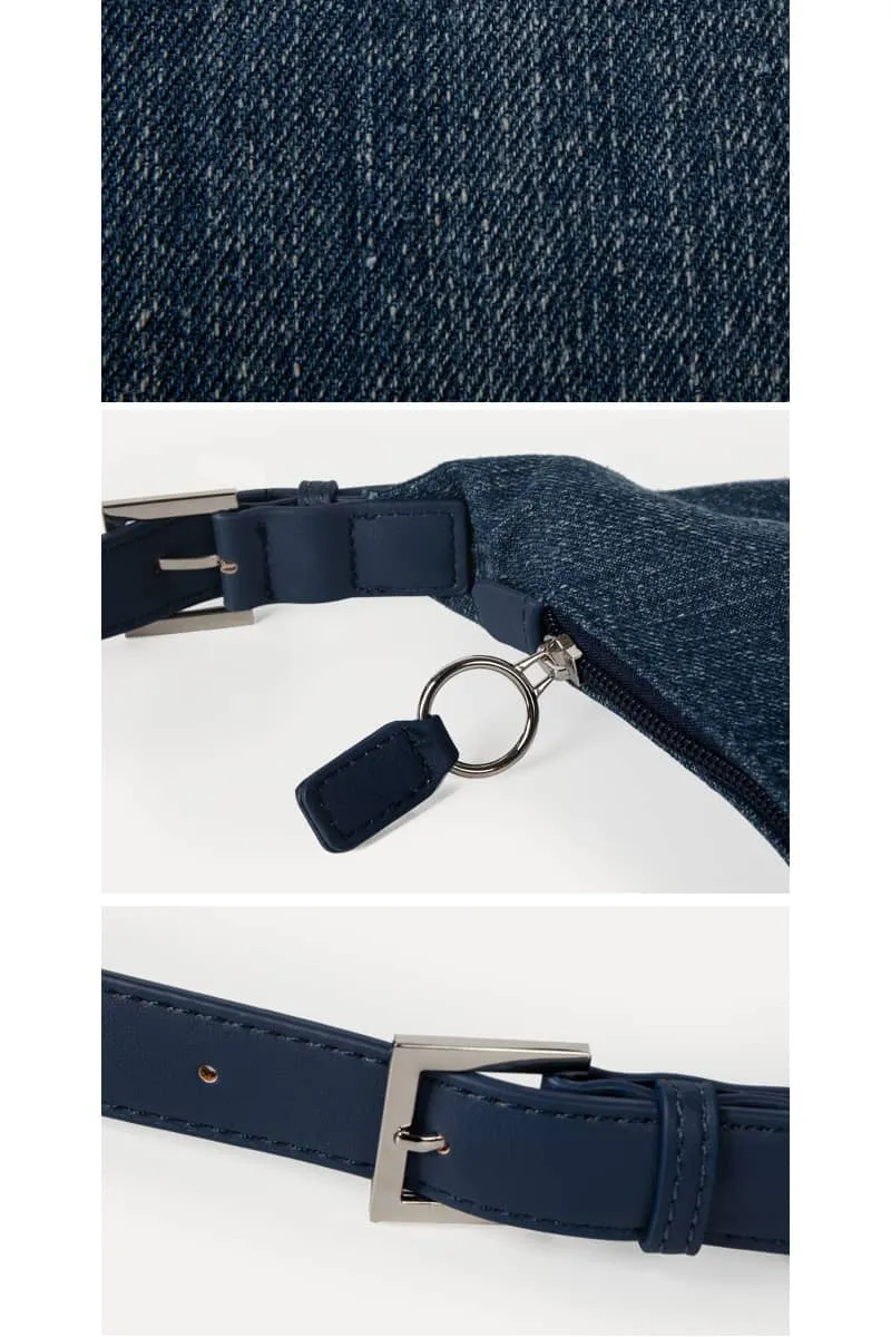 Denim Shoulder Bag with Large Capacity