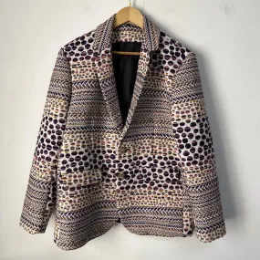 Geometric Abstract Single Breasted Blazer