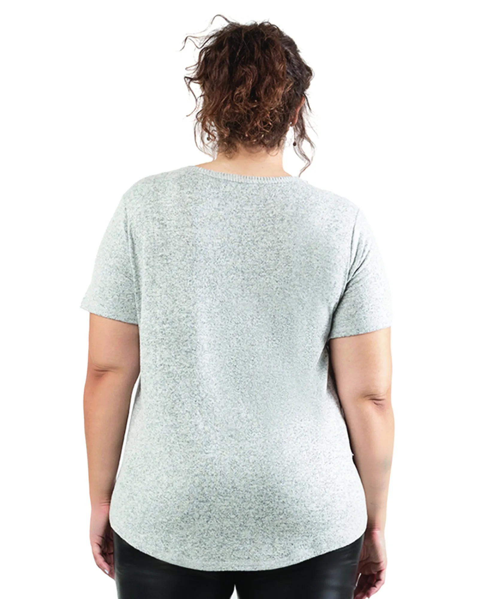 Georgi Soft Knit Top | Light Grey