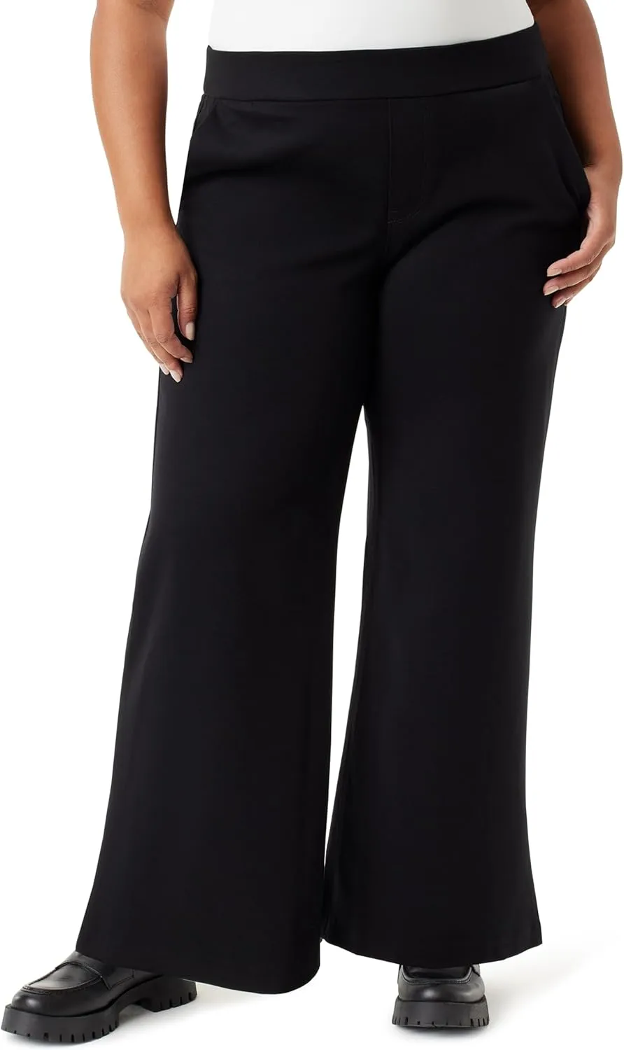 Gloria Vanderbilt Women's Pull on Trouser 4 Pocket Mid Rise Straight Leg Pant Plus