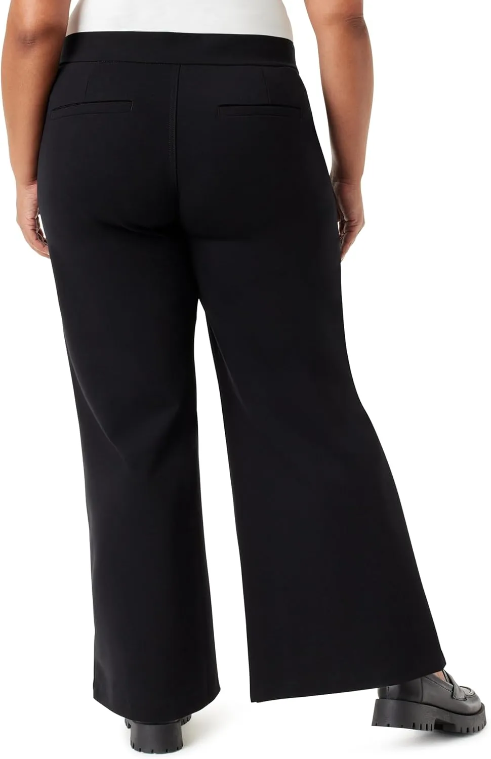 Gloria Vanderbilt Women's Pull on Trouser 4 Pocket Mid Rise Straight Leg Pant Plus