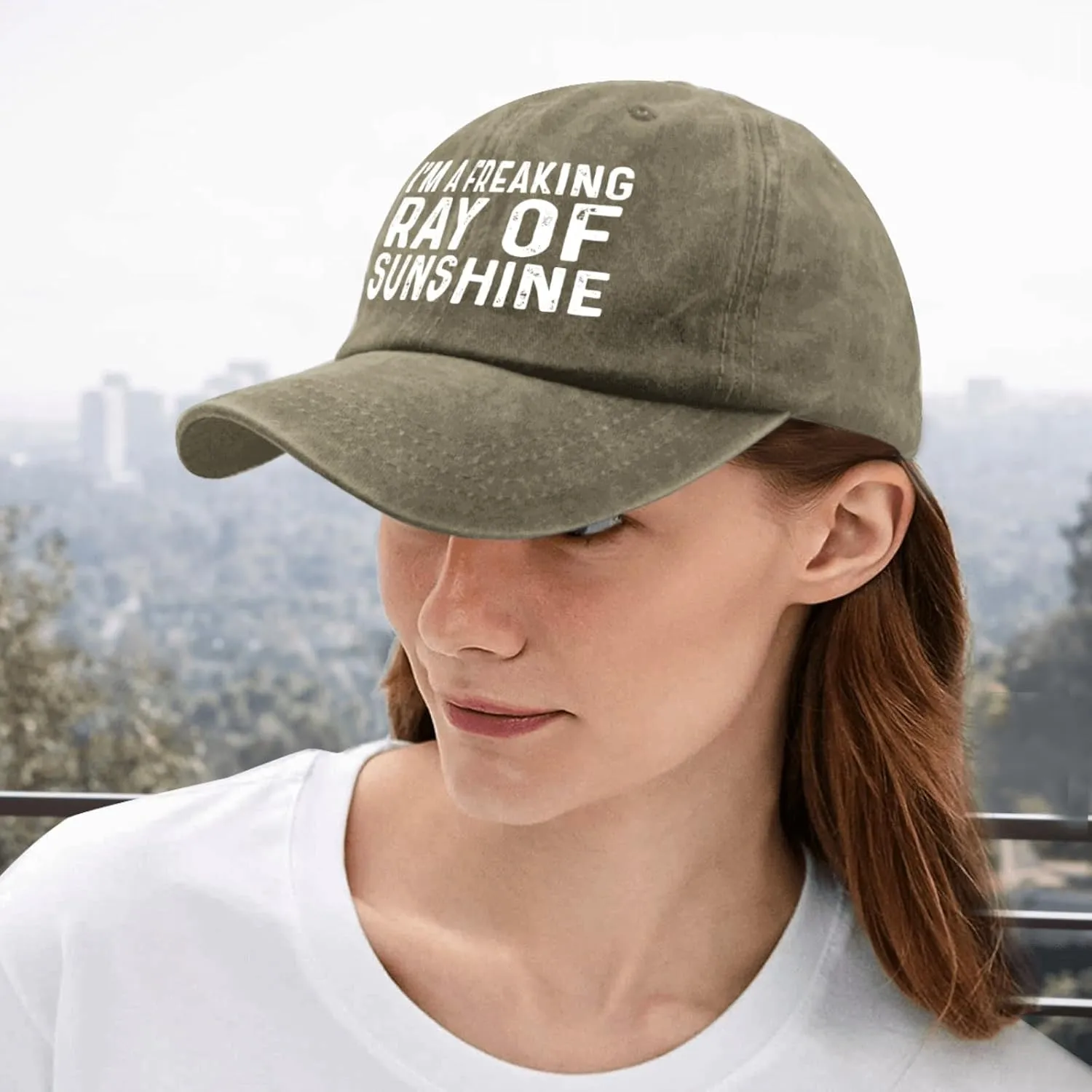 Im A Freaking Ray of Sunshine Hat Men Vintage Mesh Hats for Summer