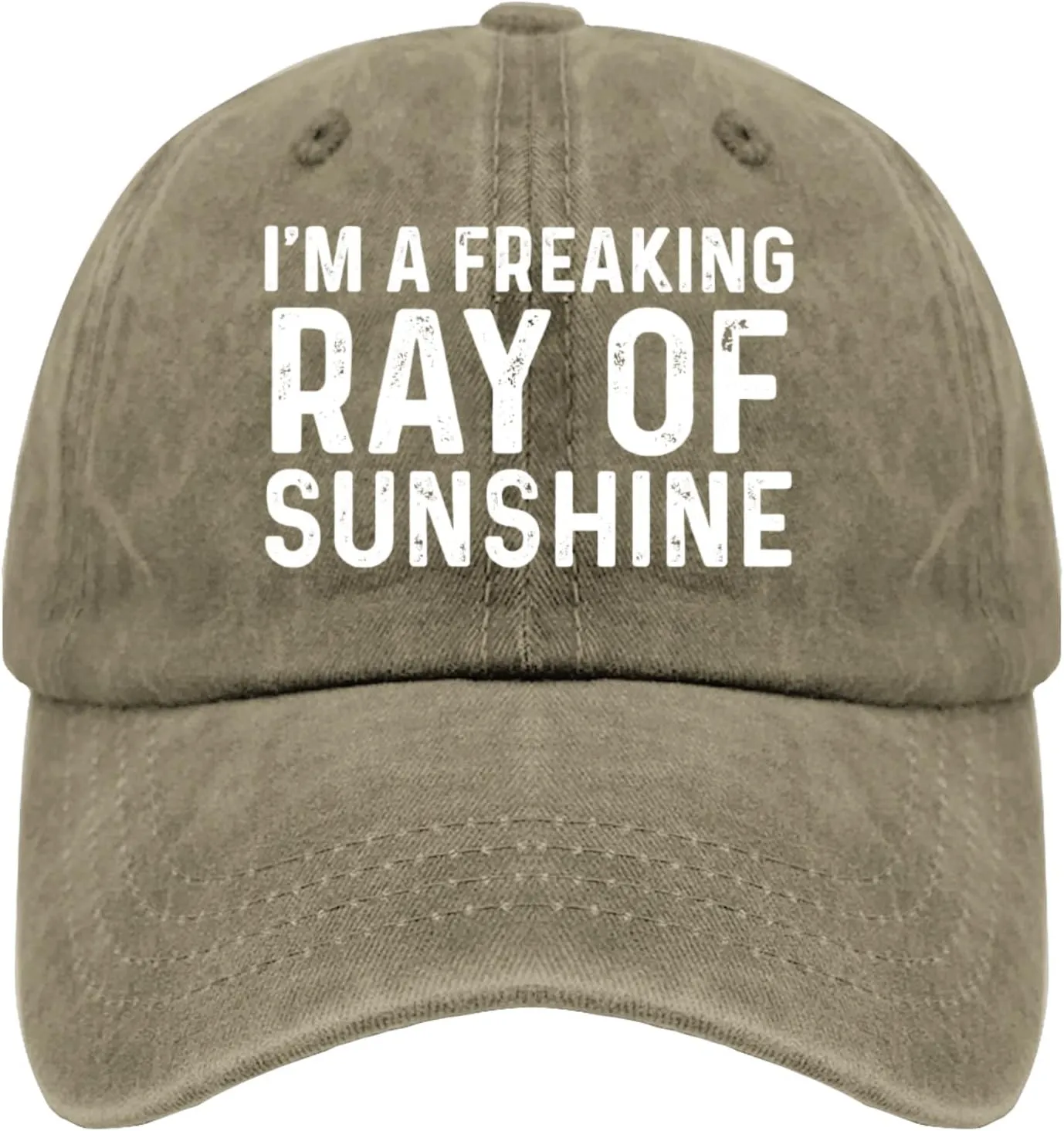 Im A Freaking Ray of Sunshine Hat Men Vintage Mesh Hats for Summer