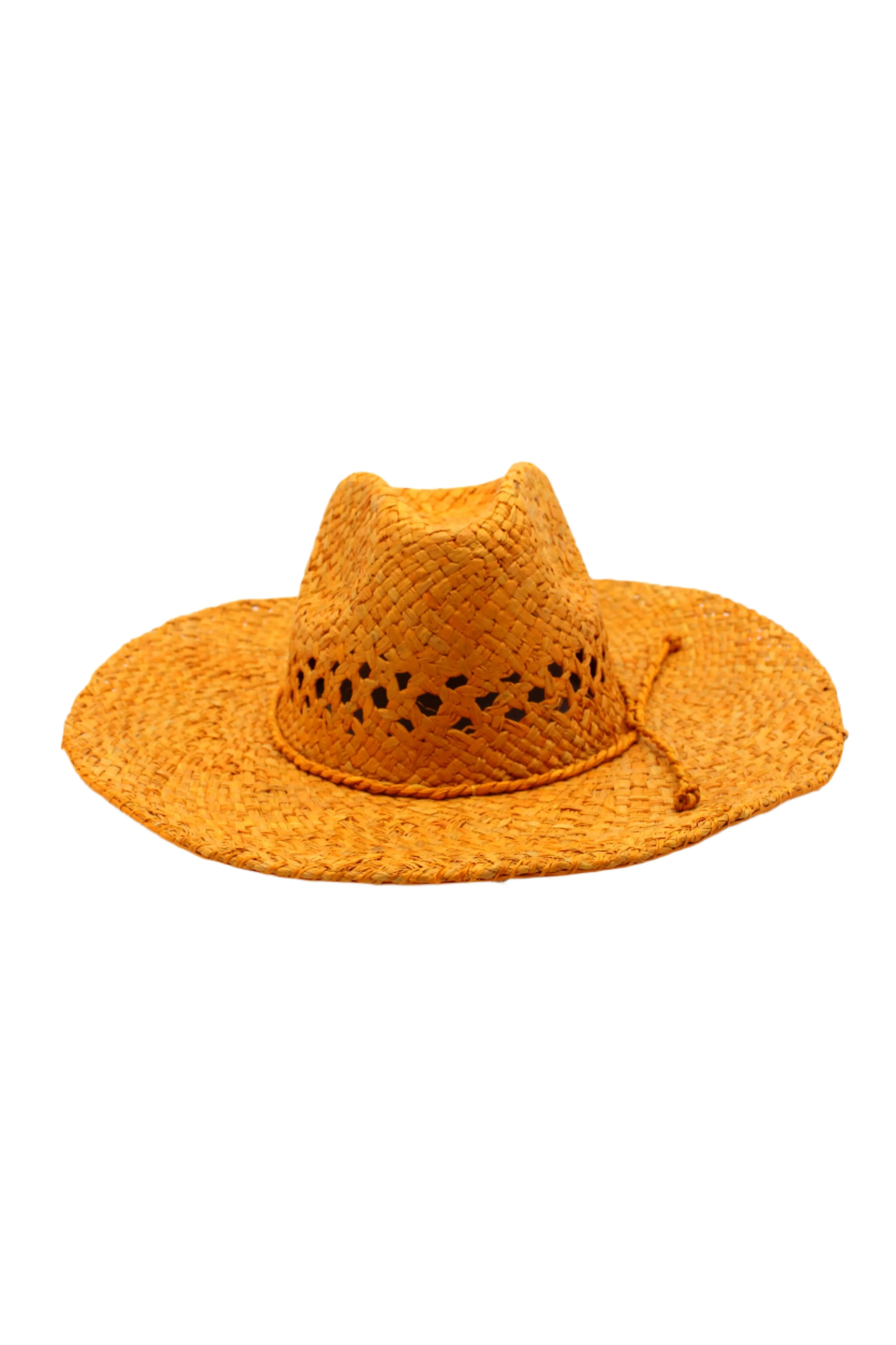 Macho Unisex Straw Cowboy Hats with Adjustable Wire Edge