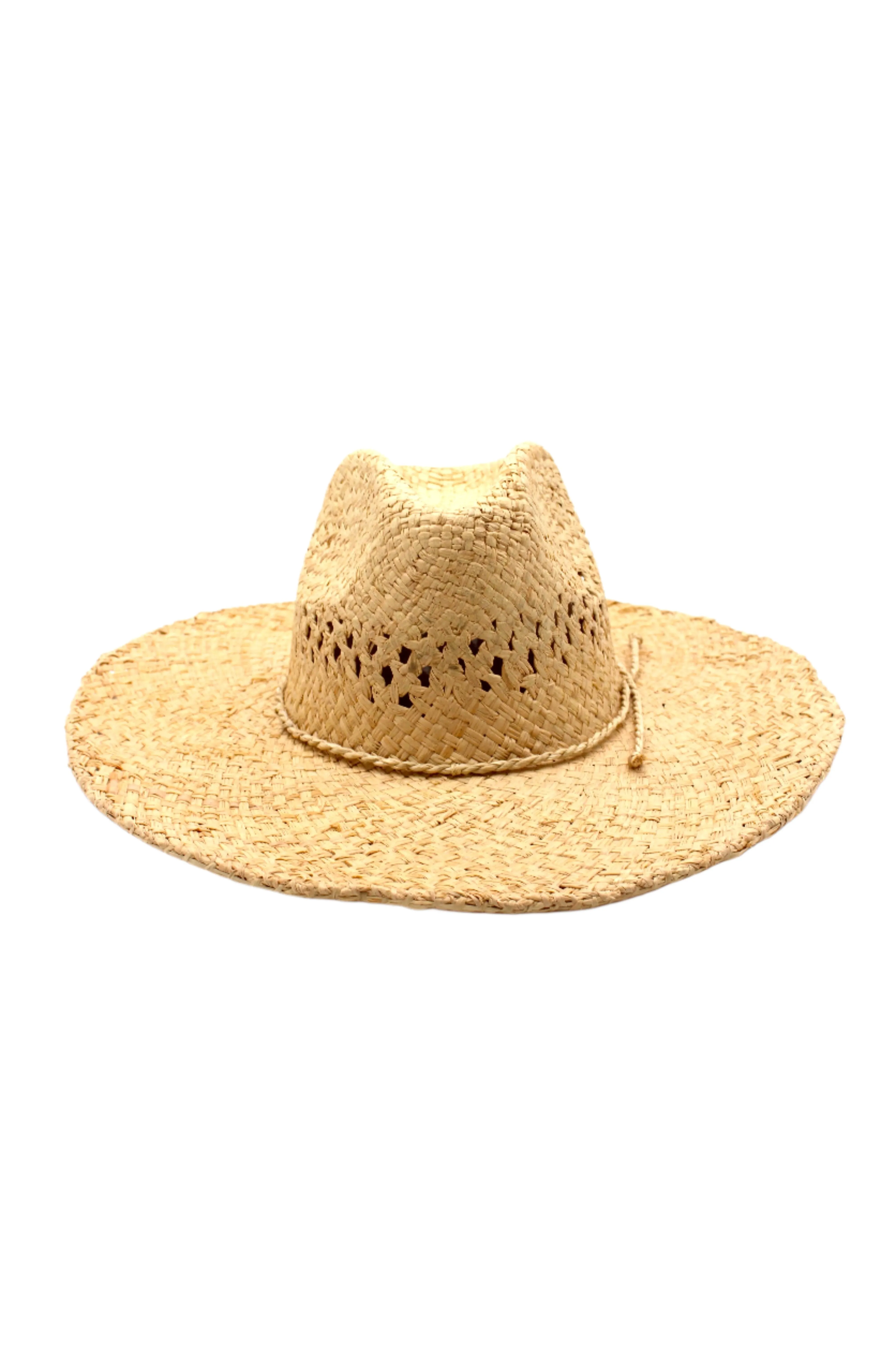 Macho Unisex Straw Cowboy Hats with Adjustable Wire Edge