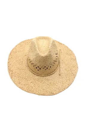 Macho Unisex Straw Cowboy Hats with Adjustable Wire Edge