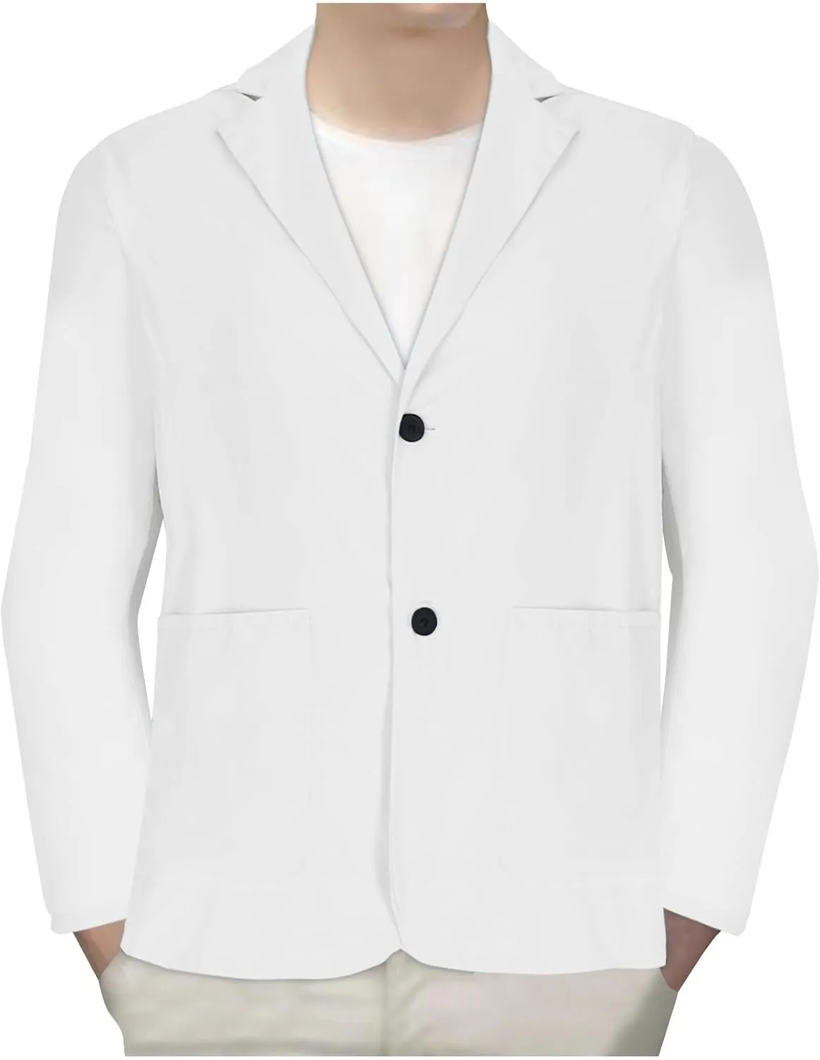 Men's Casual Fashion Sports Blazer Slim Fit Suit Jackets Two Buttons Lightweight Outerwear Jacket with Two Pockets