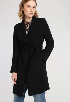 MORE&MORE<BR>
Crepe Coat<BR>
Black<BR>