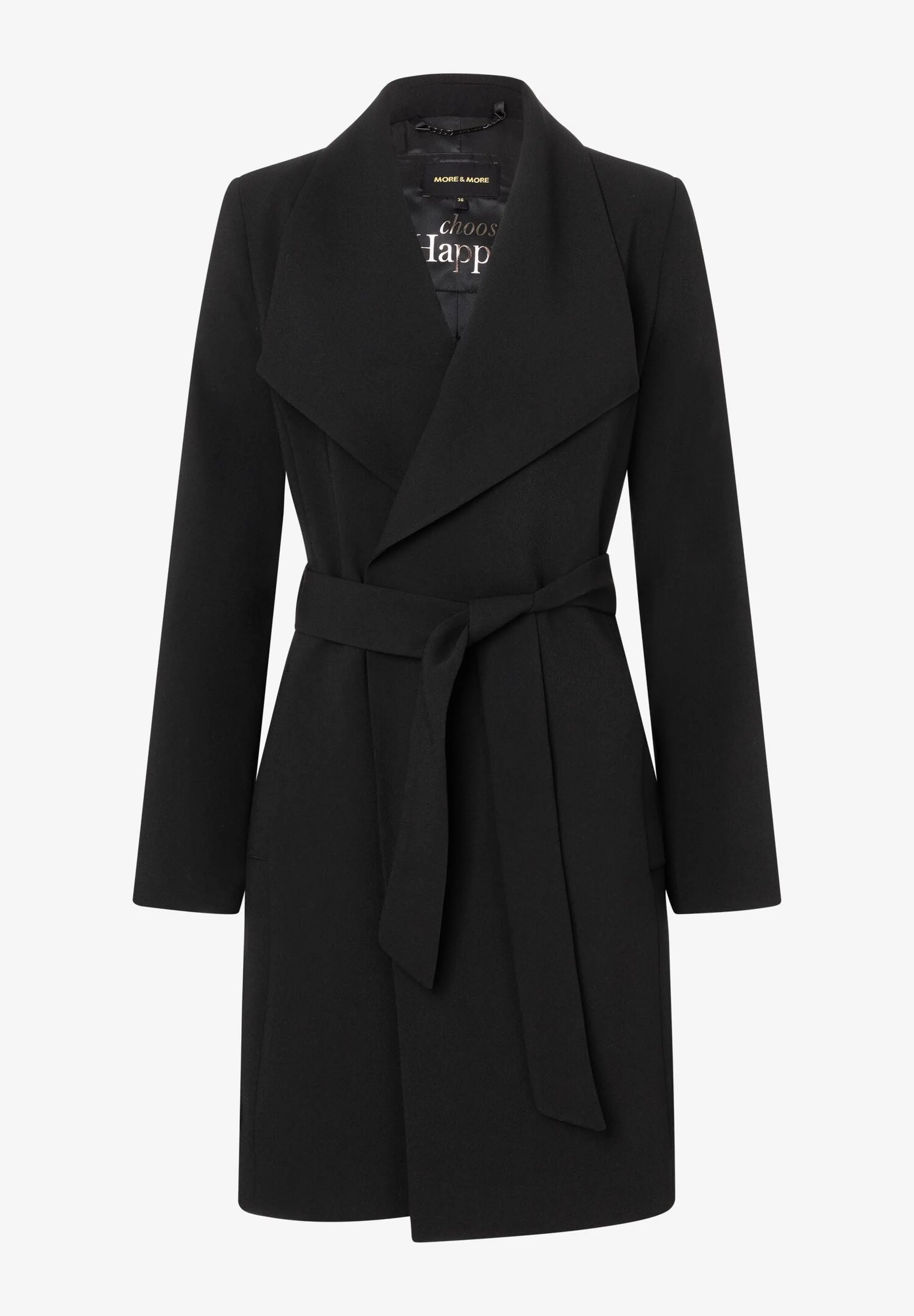 MORE&MORE<BR>
Crepe Coat<BR>
Black<BR>