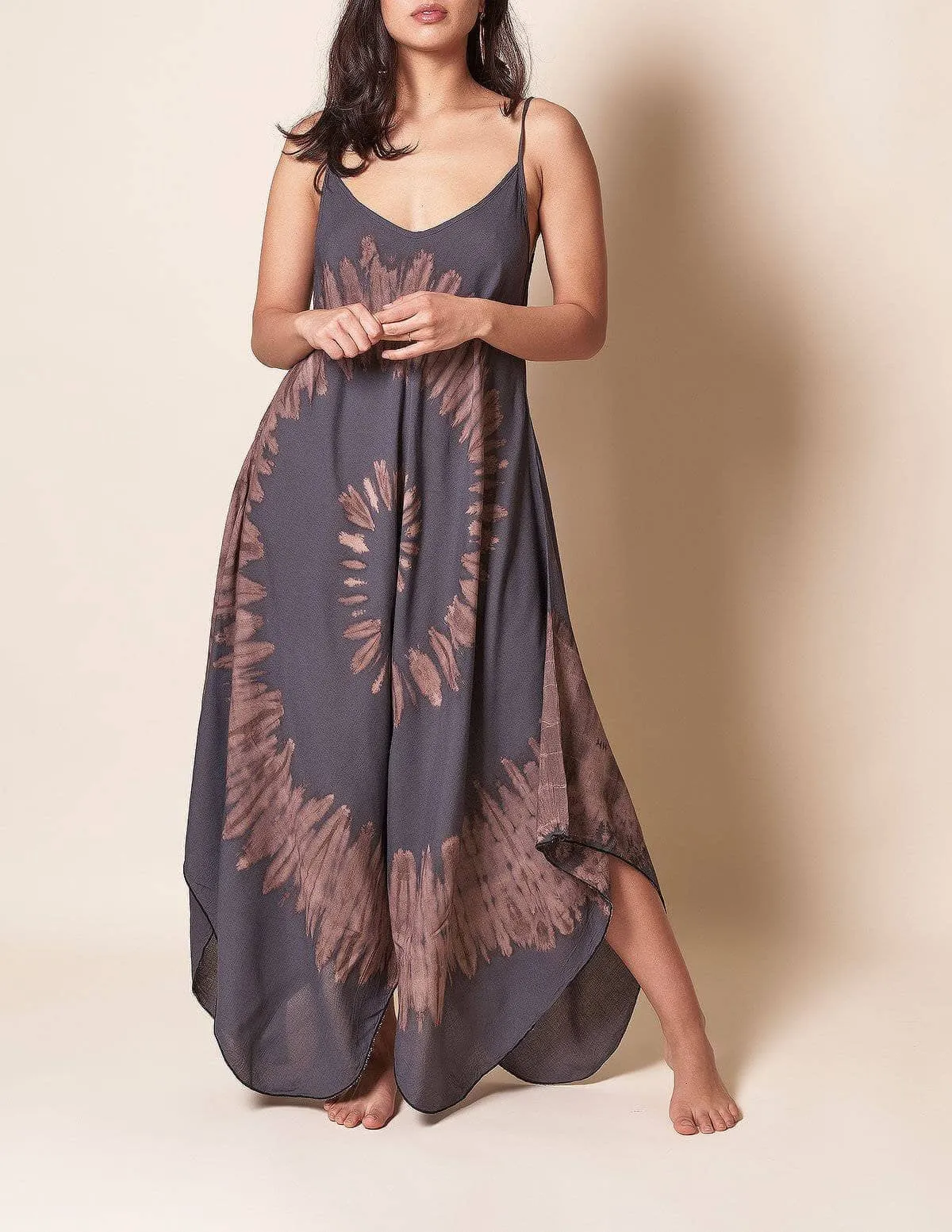 Nautilus Tie-Dye Sundress - Grey