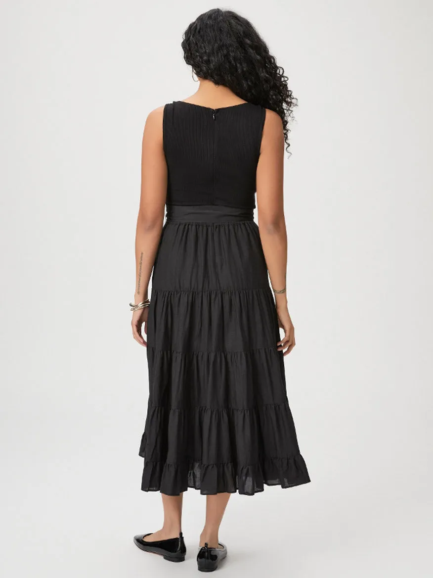 Paige Samosa Dress in Black