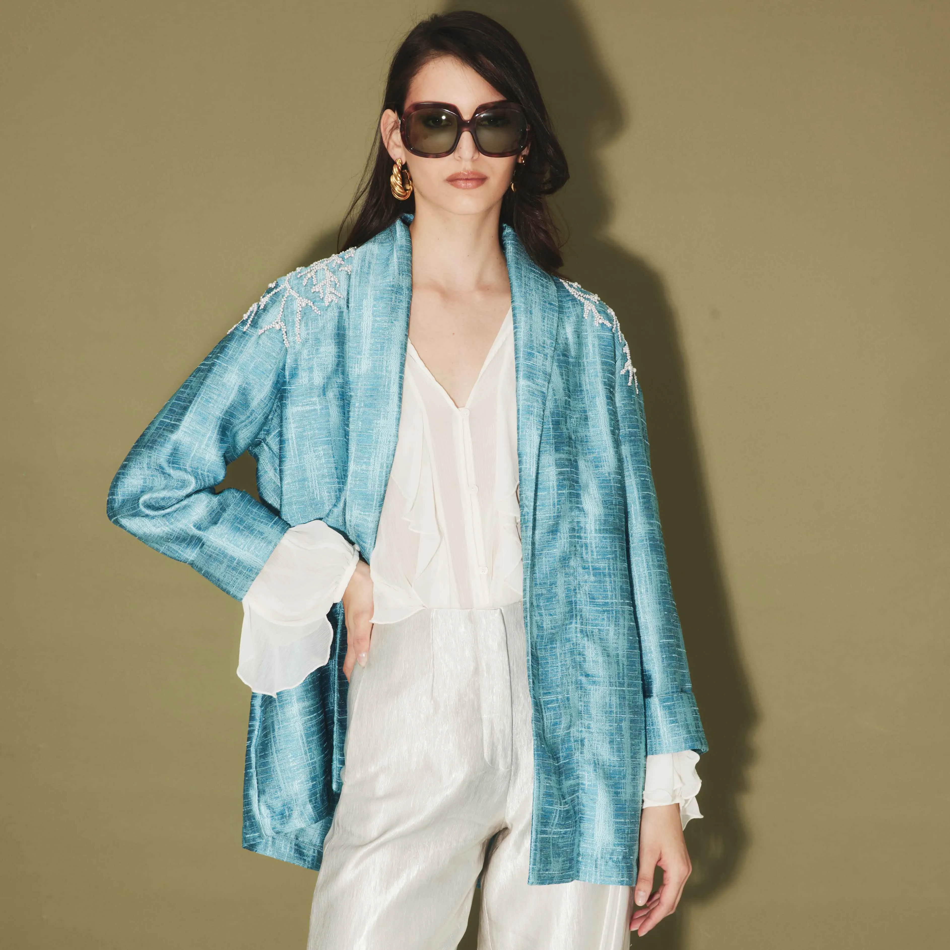 PEARLY CORALS AZURE JACKET