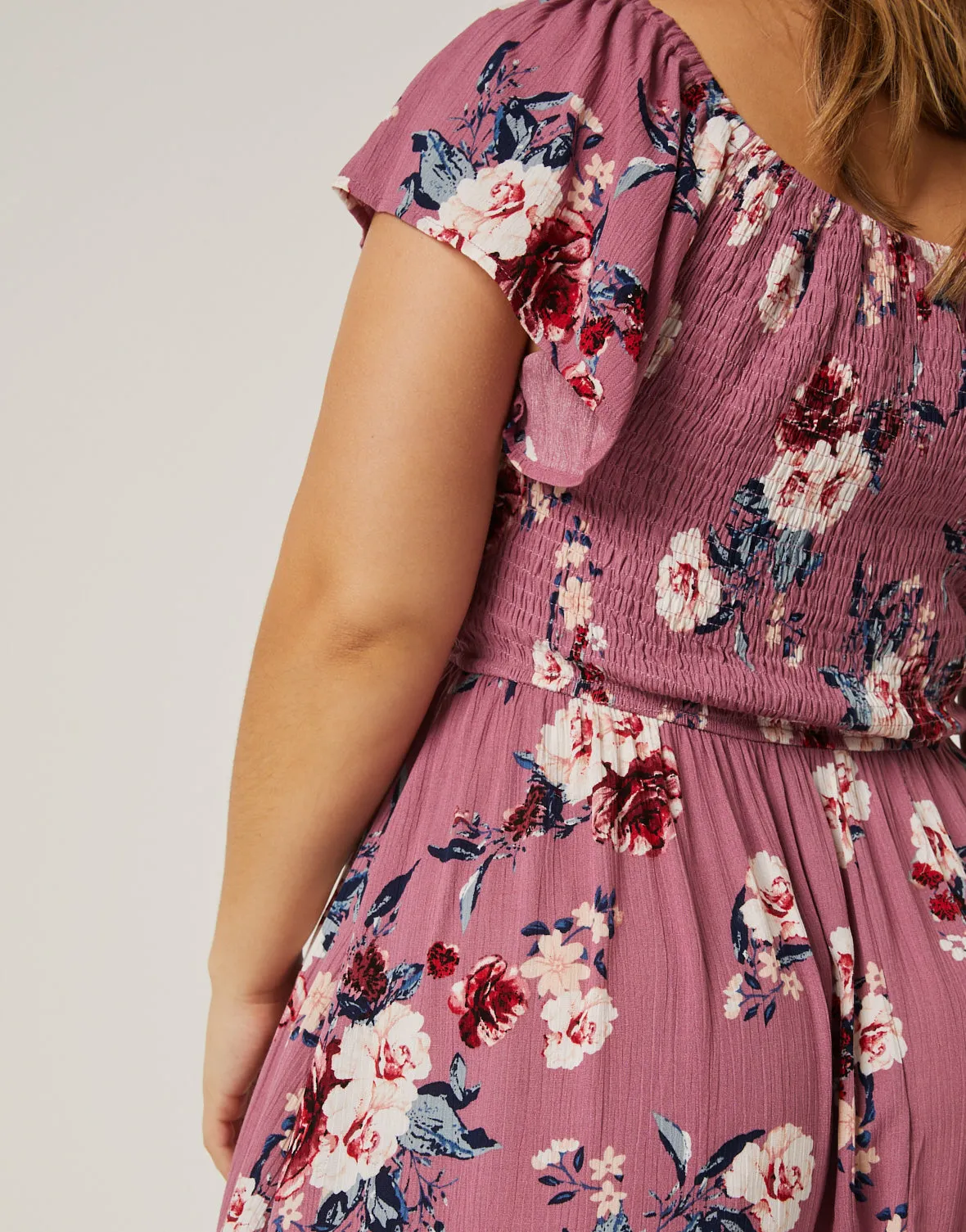 Plus Size Gauzy Floral Sundress