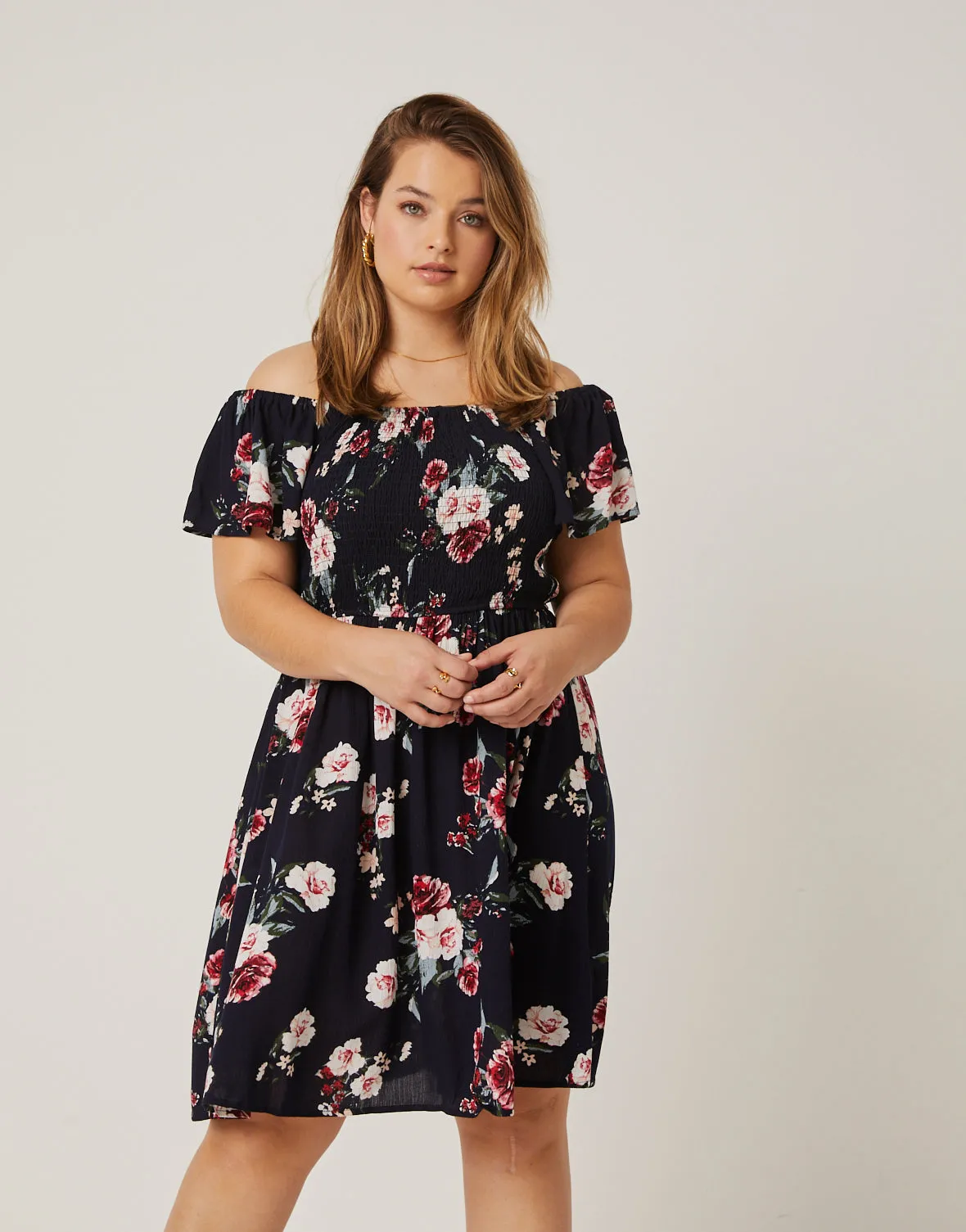 Plus Size Gauzy Floral Sundress