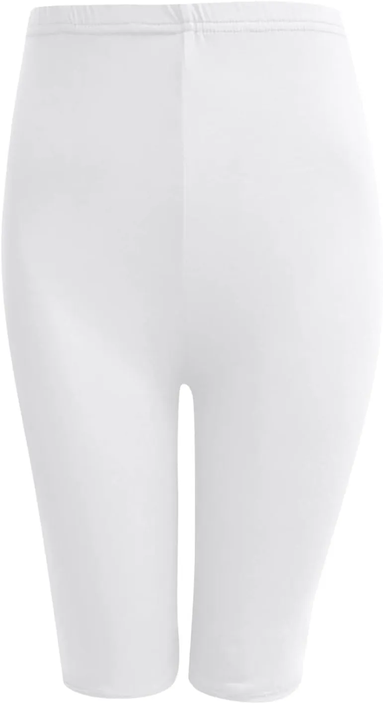 Plus Size Leggings for Women High Waisted Athletic Yoga Shorts Summer Casual Lightweight Soft Workout Lounge Shorts