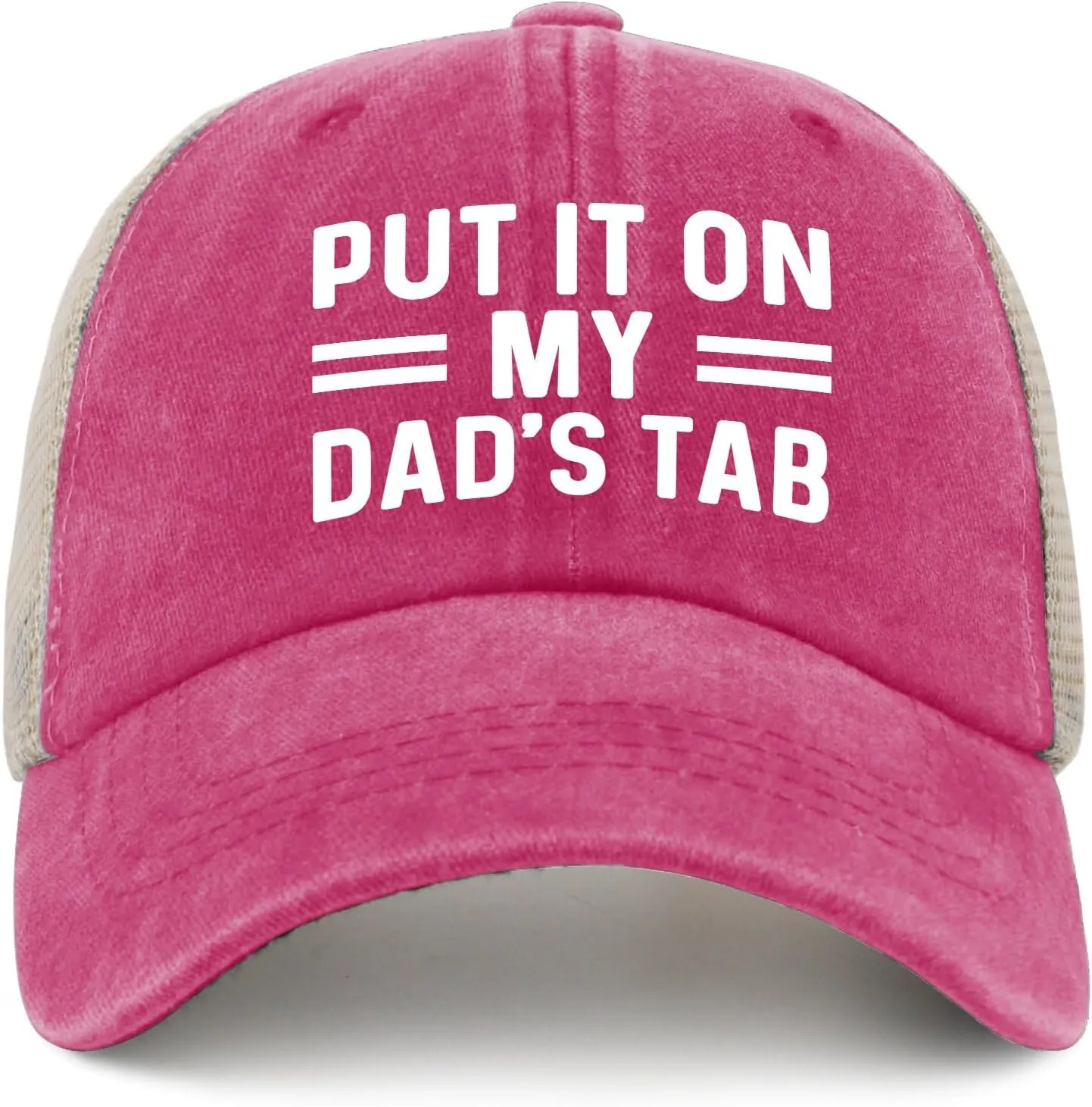 Put IT ON My Dad's TAB Hat Trucker Hat Men Trendy Mesh Hat for Summer