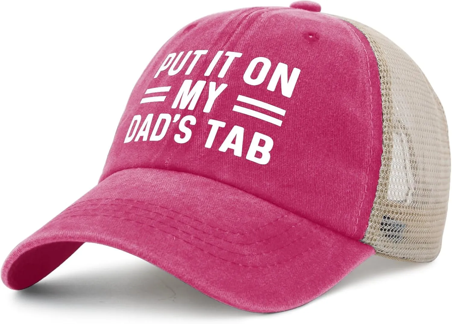 Put IT ON My Dad's TAB Hat Trucker Hat Men Trendy Mesh Hat for Summer