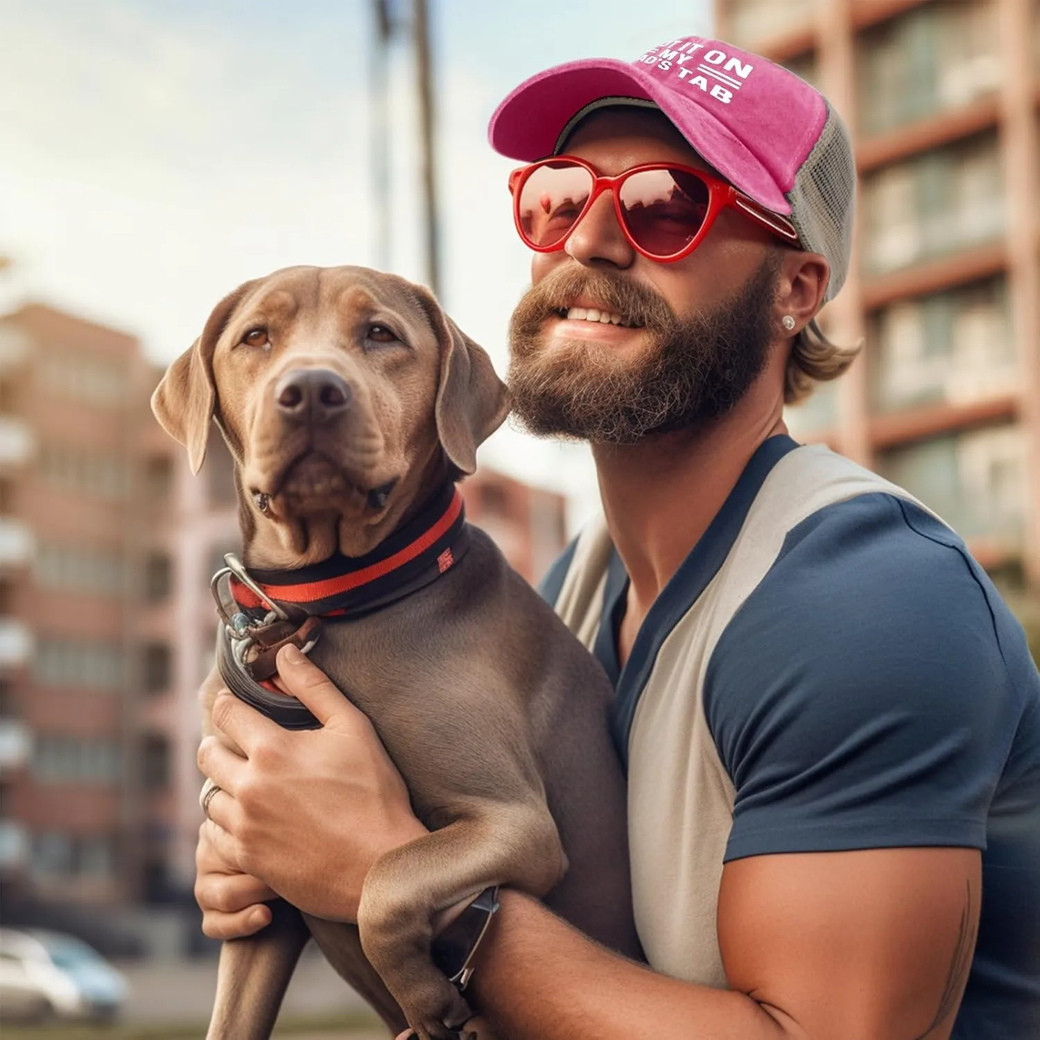 Put IT ON My Dad's TAB Hat Trucker Hat Men Trendy Mesh Hat for Summer