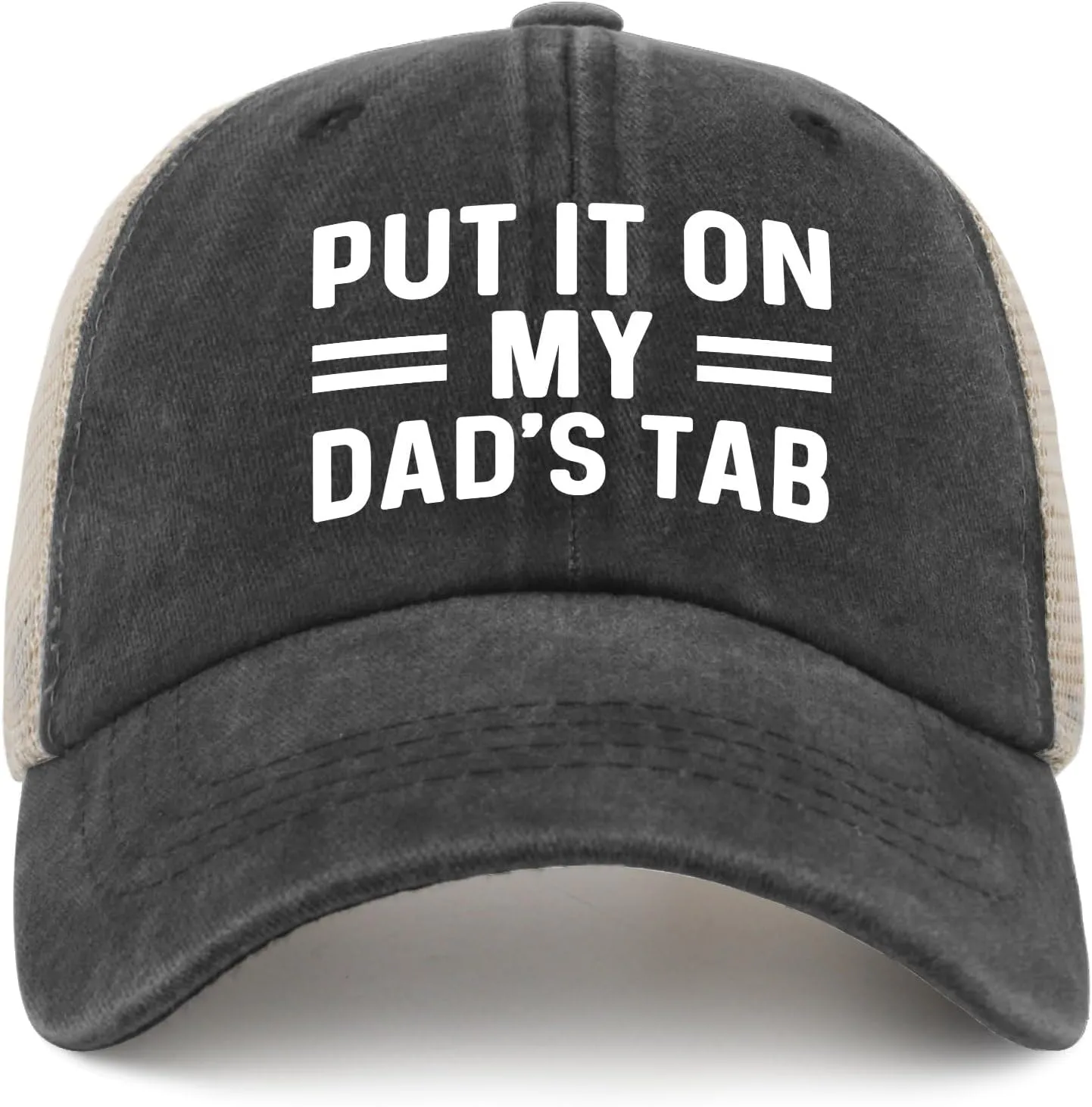 Put IT ON My Dad's TAB Hat Trucker Hat Men Trendy Mesh Hat for Summer