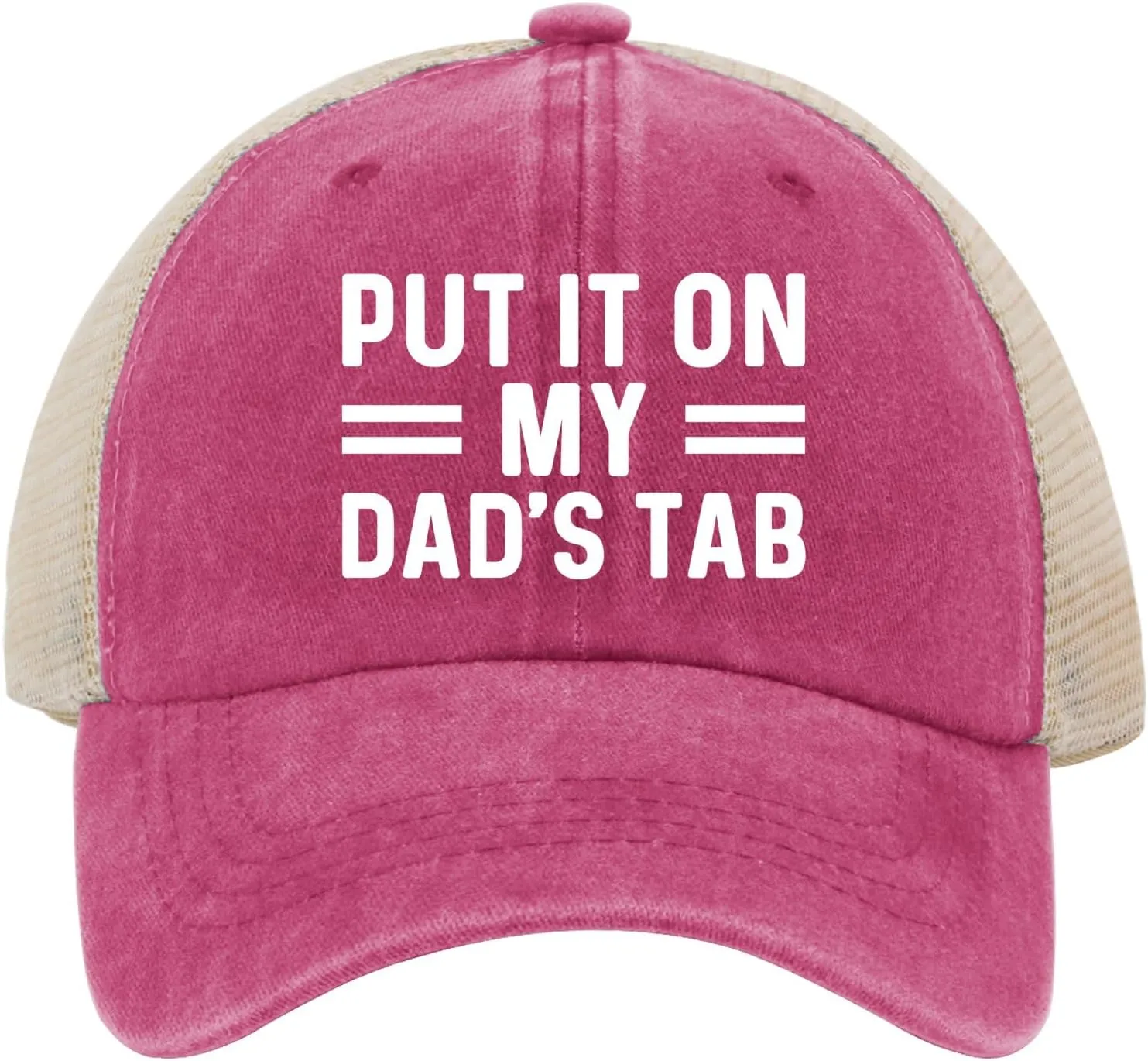 Put IT ON My Dad's TAB Hat Trucker Hat Men Trendy Mesh Hat for Summer