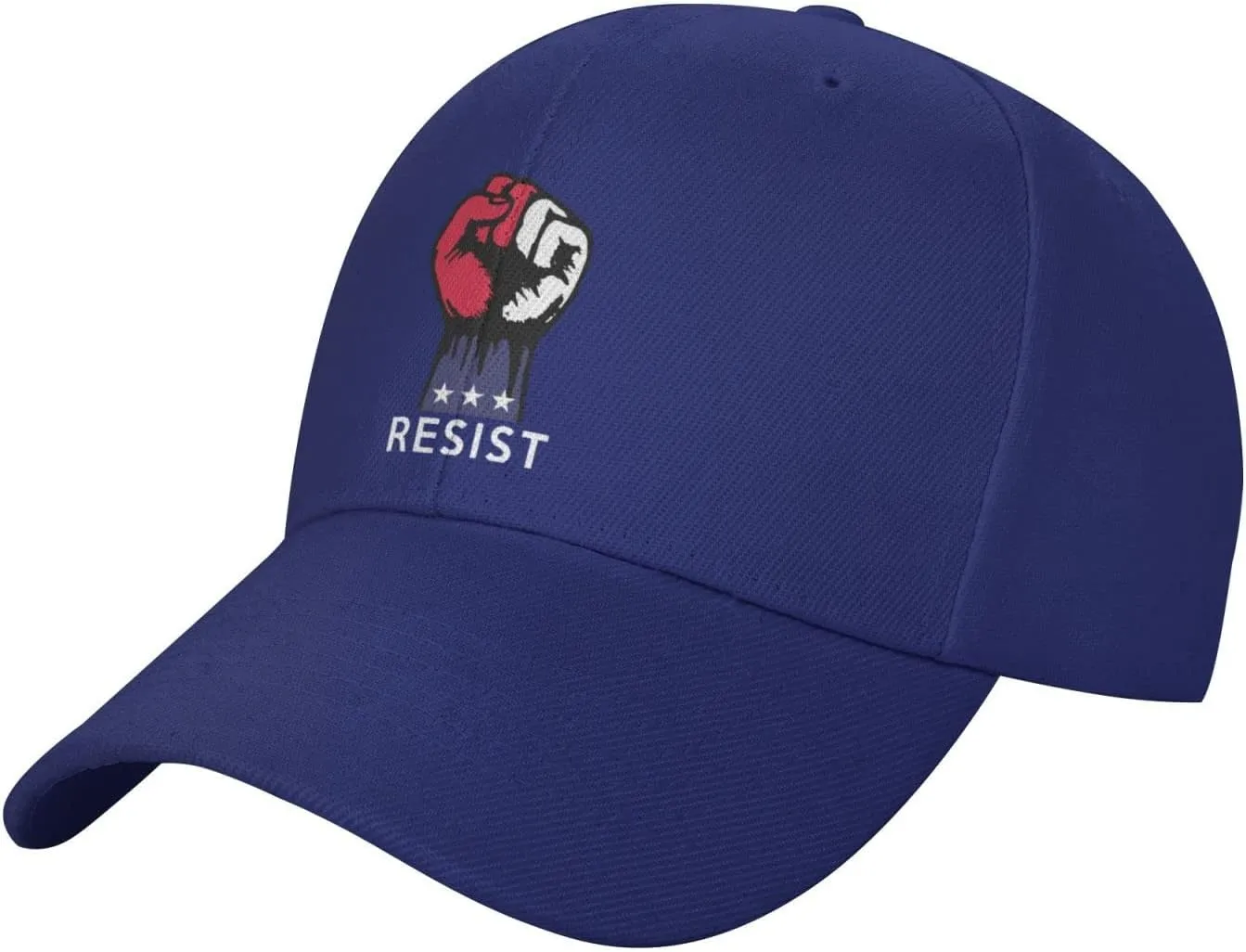 Resist Fist Resistance Hats for Men Pre-Curve Brim Visor Classic Baseball Cap Trendy Black Trucker Hat Adjustable
