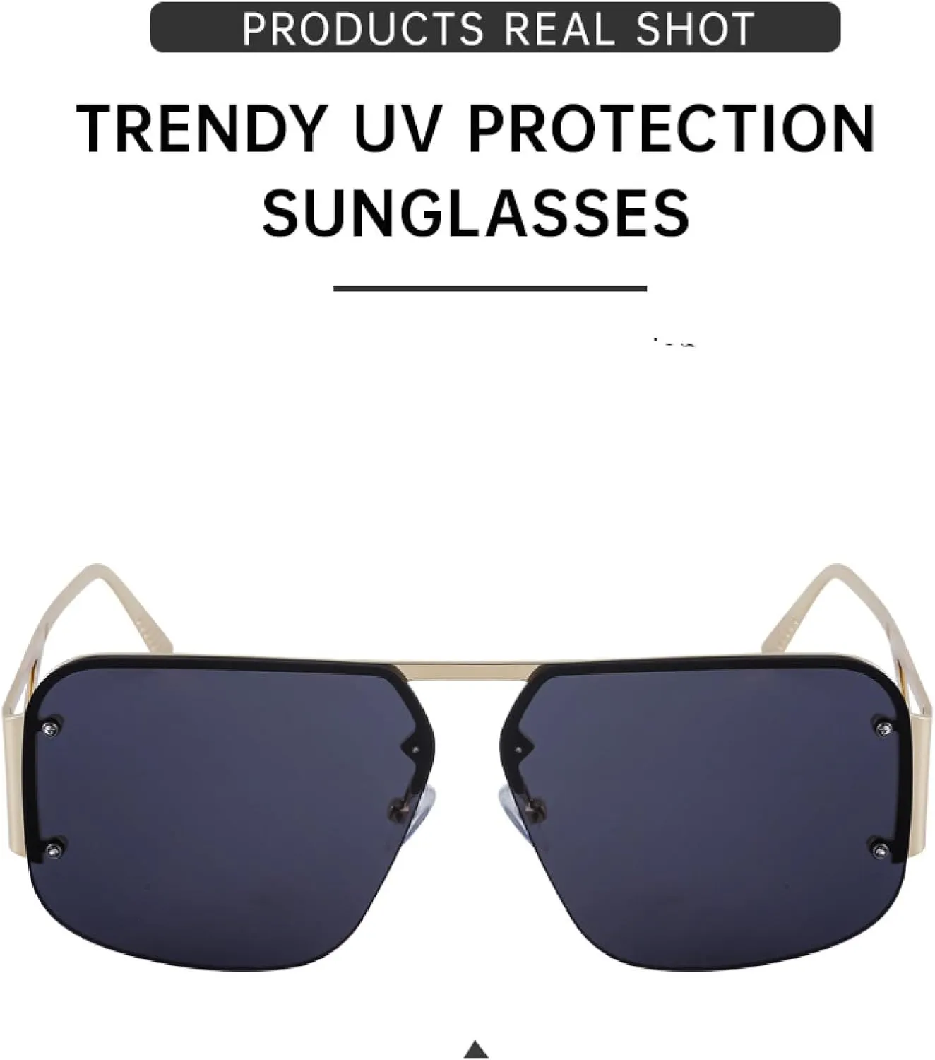 Rimless Metal Sunglasses Women Luxury Vintage Glasses for Men Retro Frameless