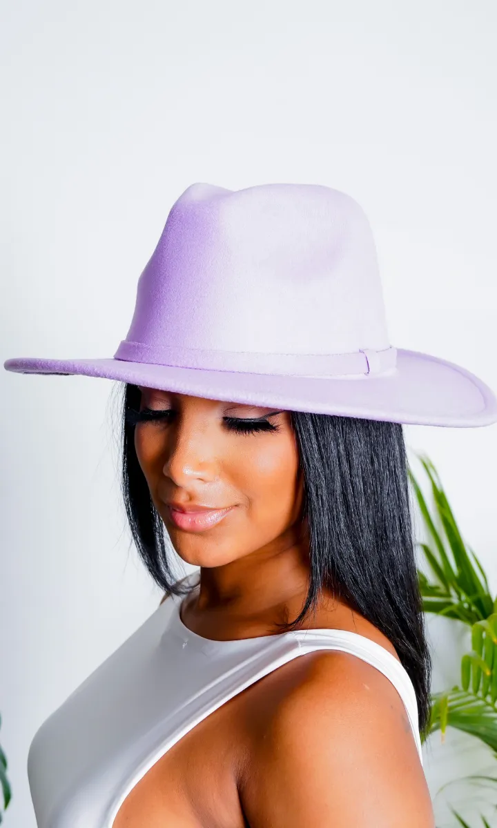 Still Trending | Wide Brim Panama Felt Fedora Hat with Band - 3