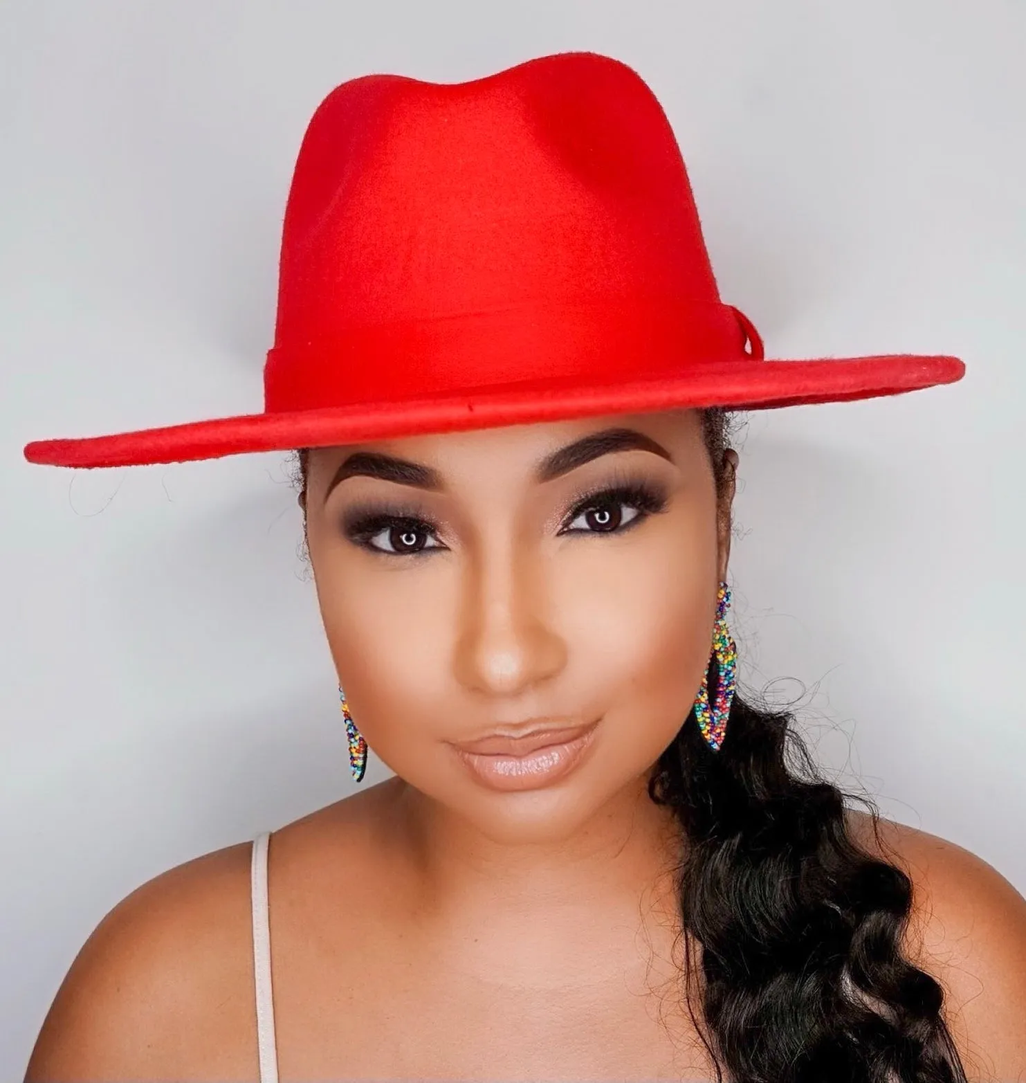 Still Trending | Wide Brim Panama Felt Fedora Hat with Band - 3