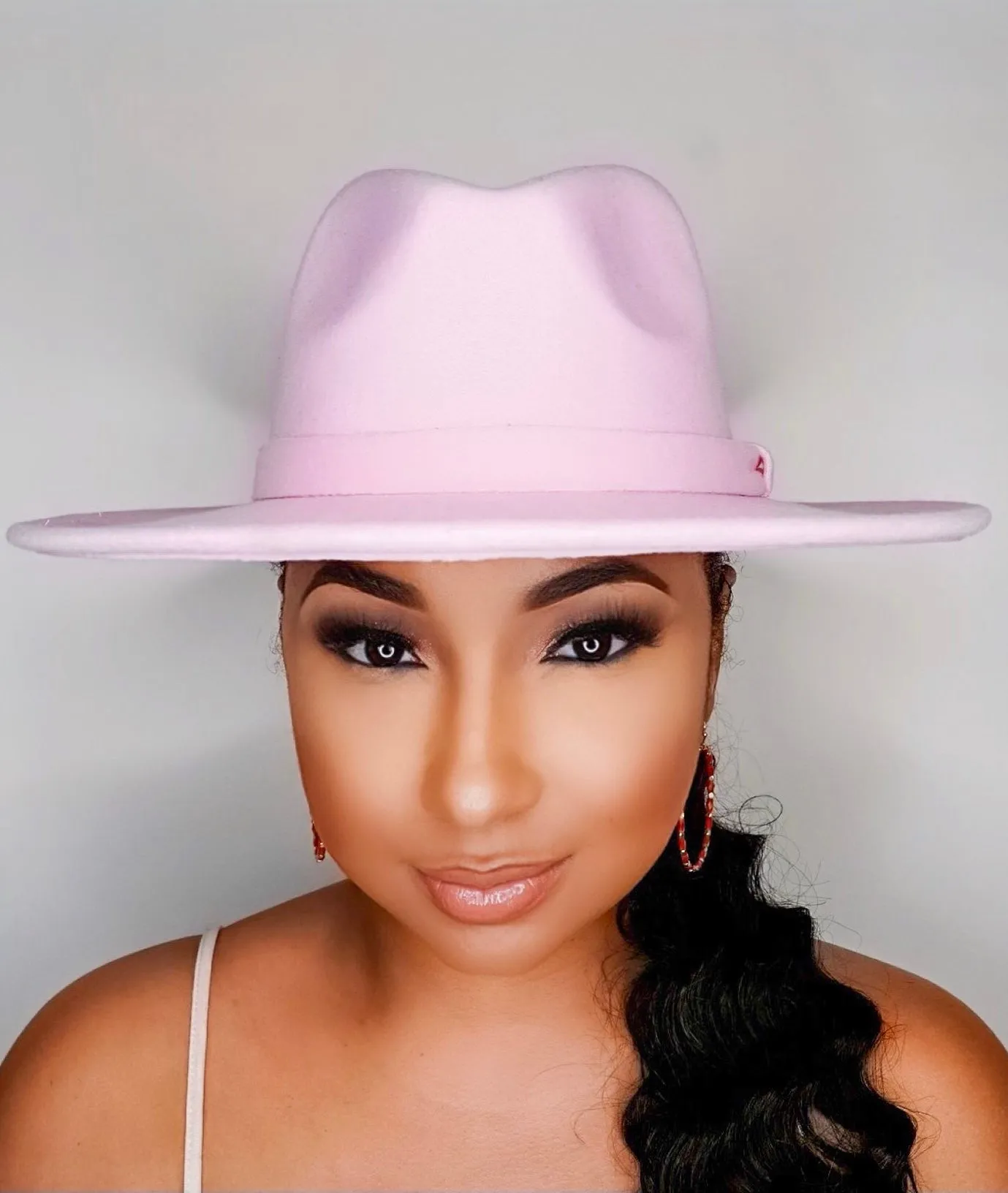 Still Trending | Wide Brim Panama Felt Fedora Hat with Band - 3